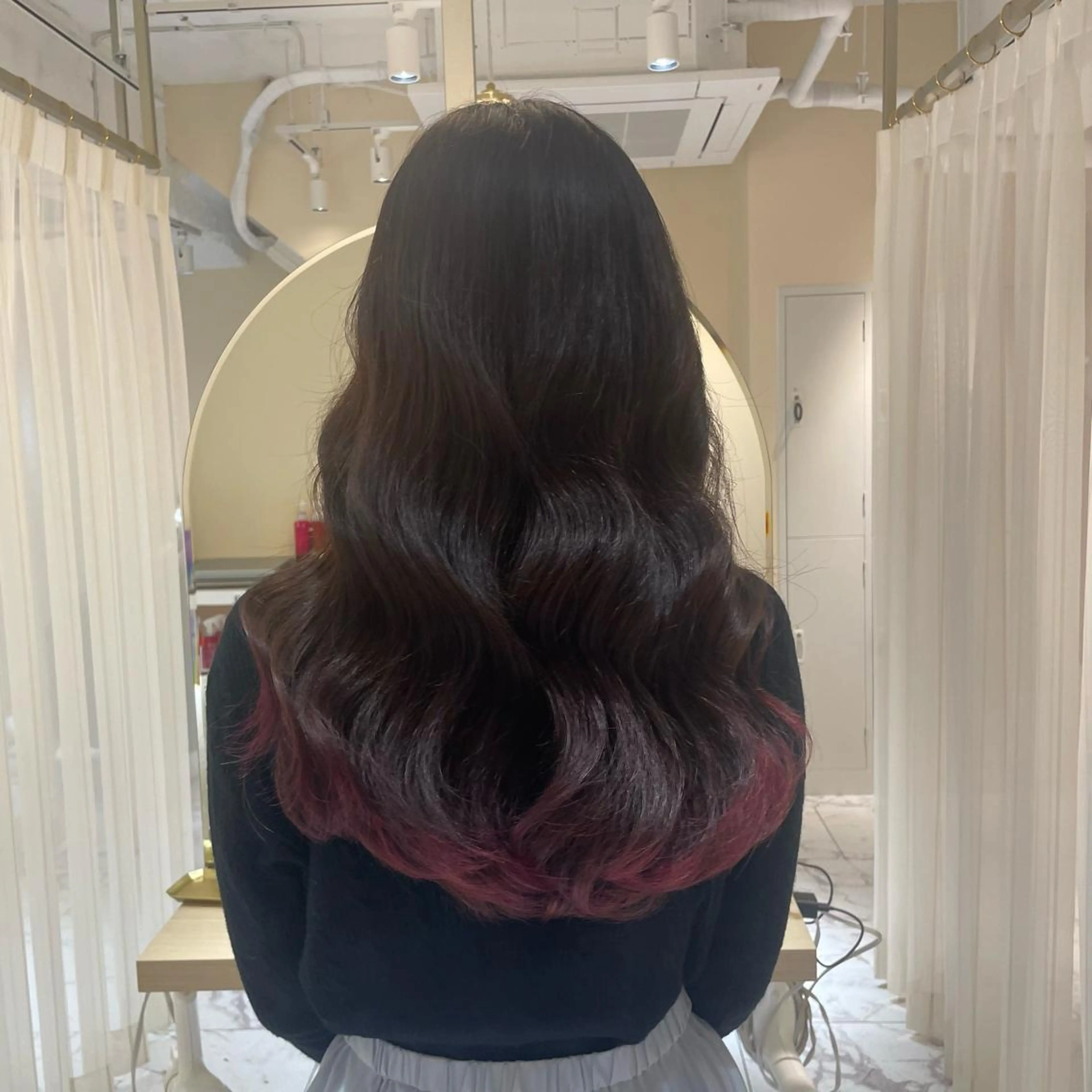 ロング ヘアカラー トリートメント ヘッドスパ マホ/日吉/髪質改善 /レイヤー/ガーリーのヘアスタイル