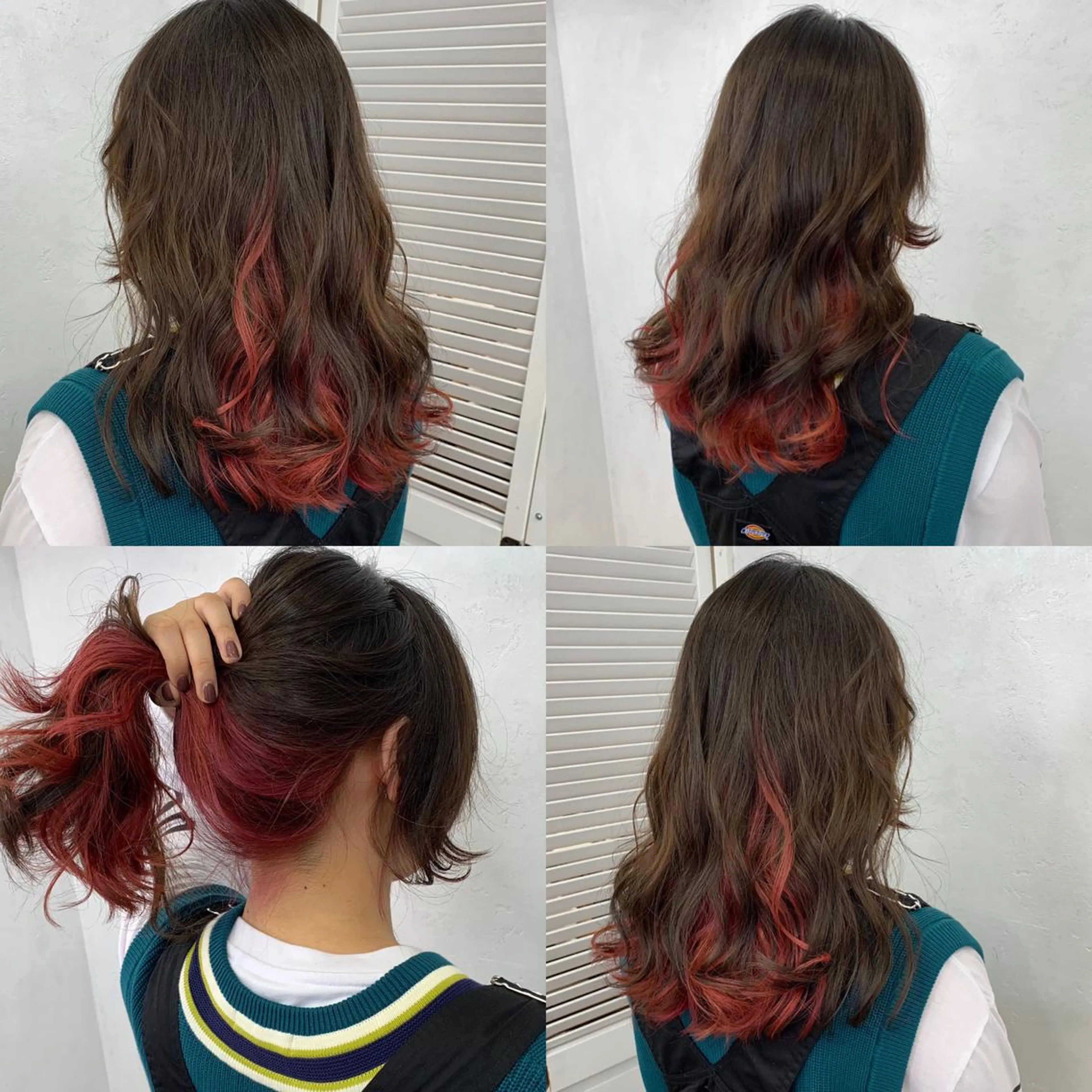 ロング カラー ヘアアレンジ インナーカラー ヘアカラー TATSUYA アートディレクターのヘアスタイル