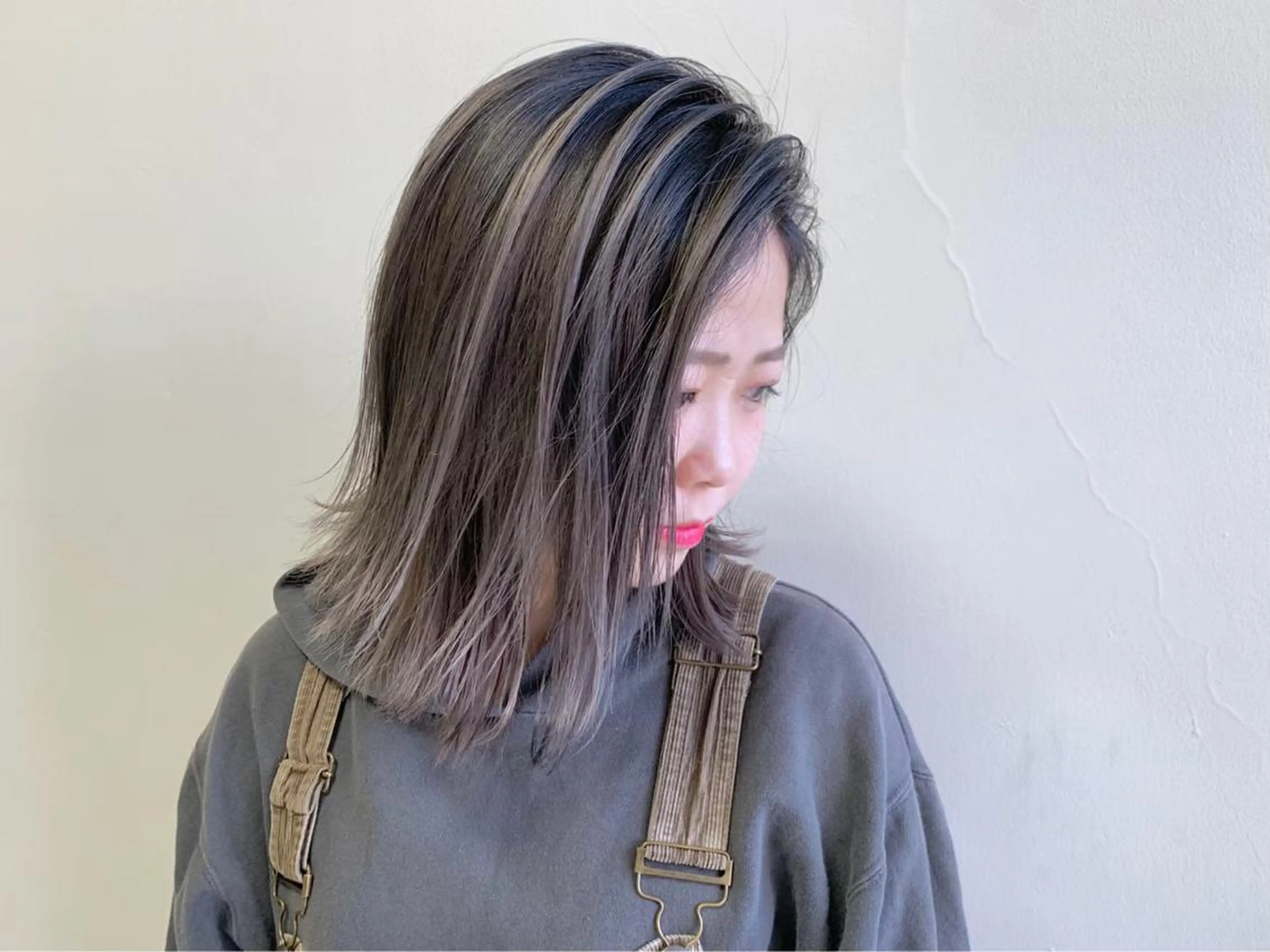 ミディアム カラー hair &eye LAWE.店長のヘアスタイル