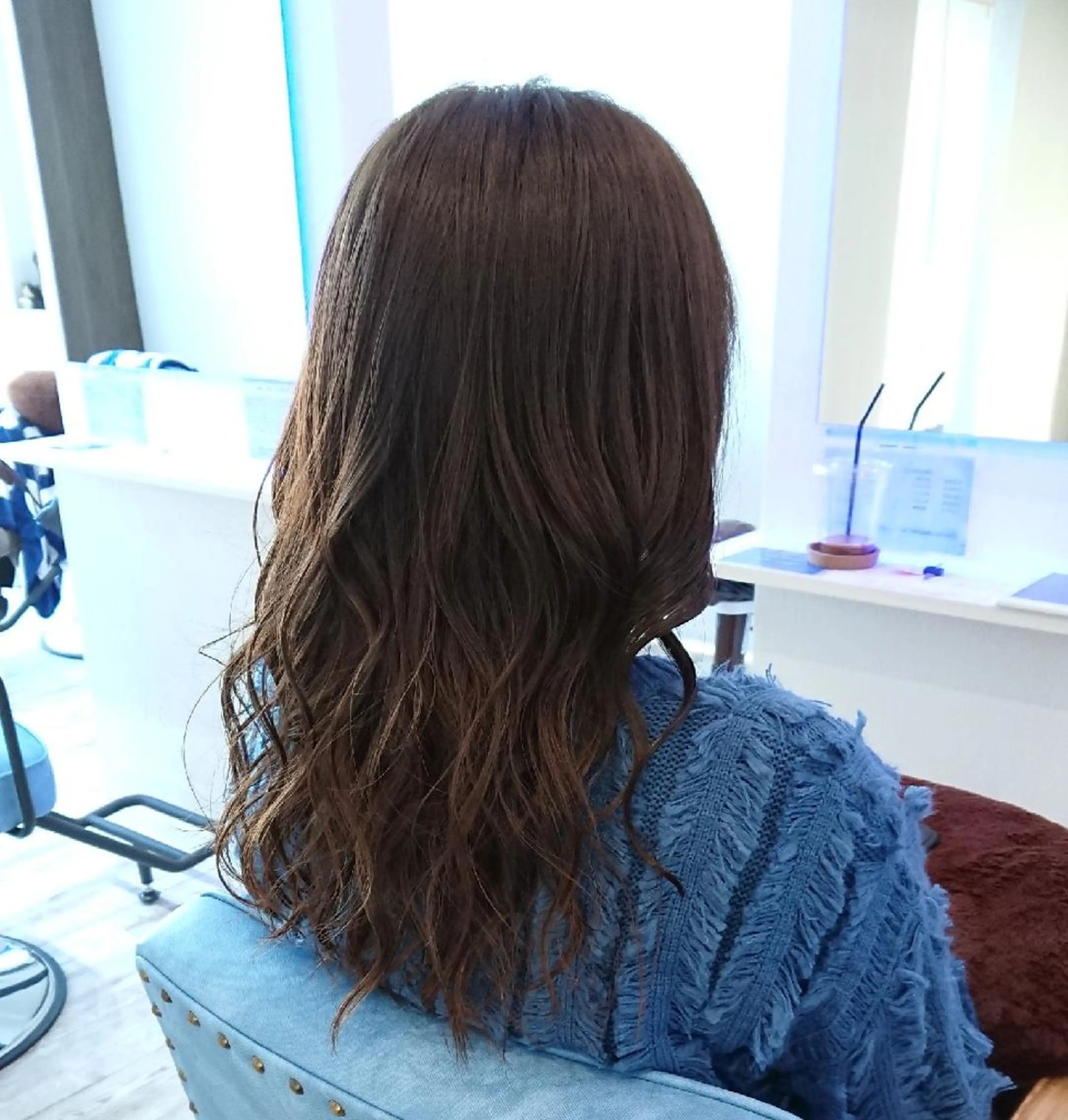 セミロング カラー ヘアアレンジ カット ヘアカラー 小林 伸行のヘアスタイル