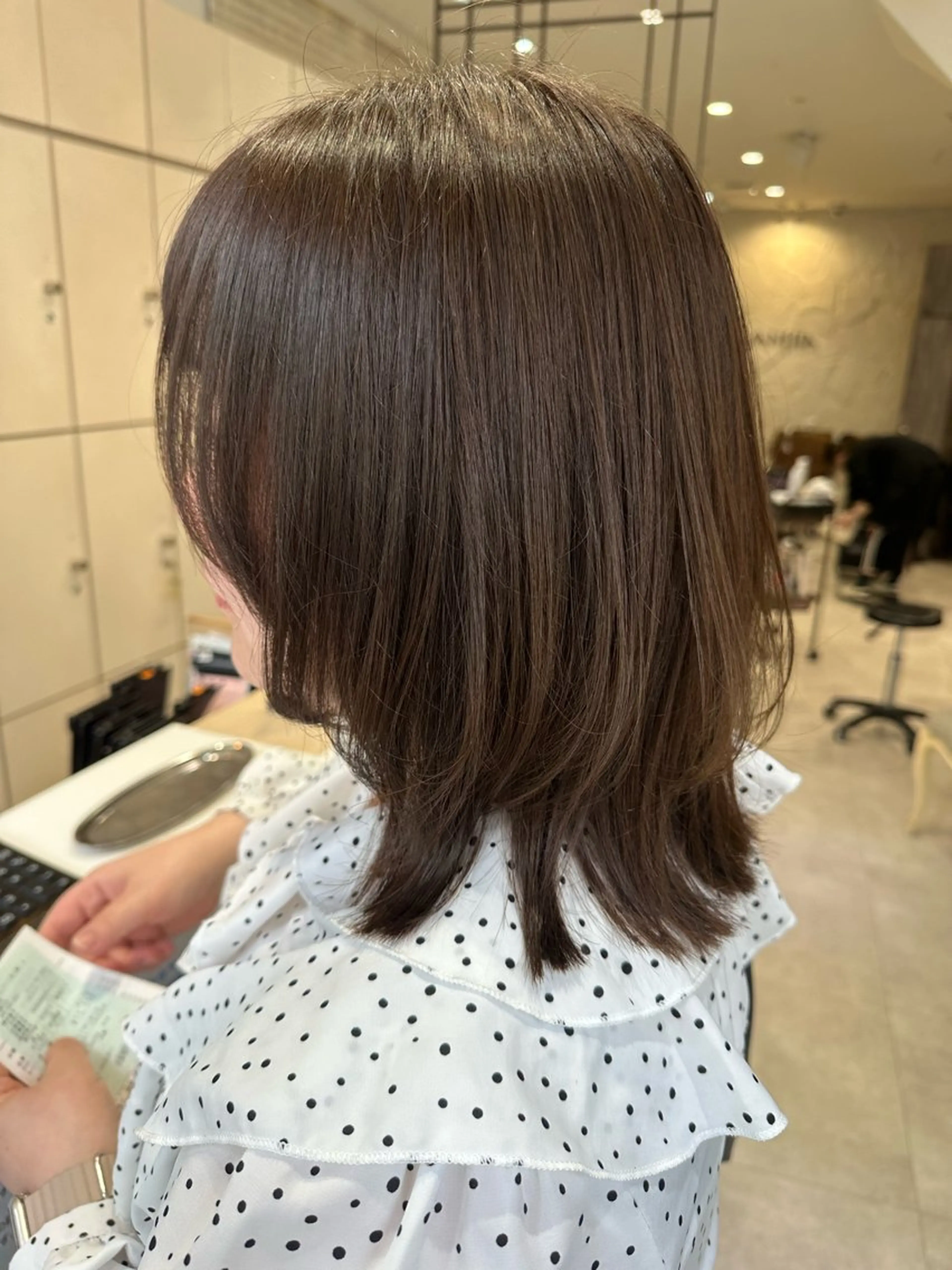 ミディアム カット ヘアカラー トリートメント 美髪矯正/渡辺 りんのヘアスタイル