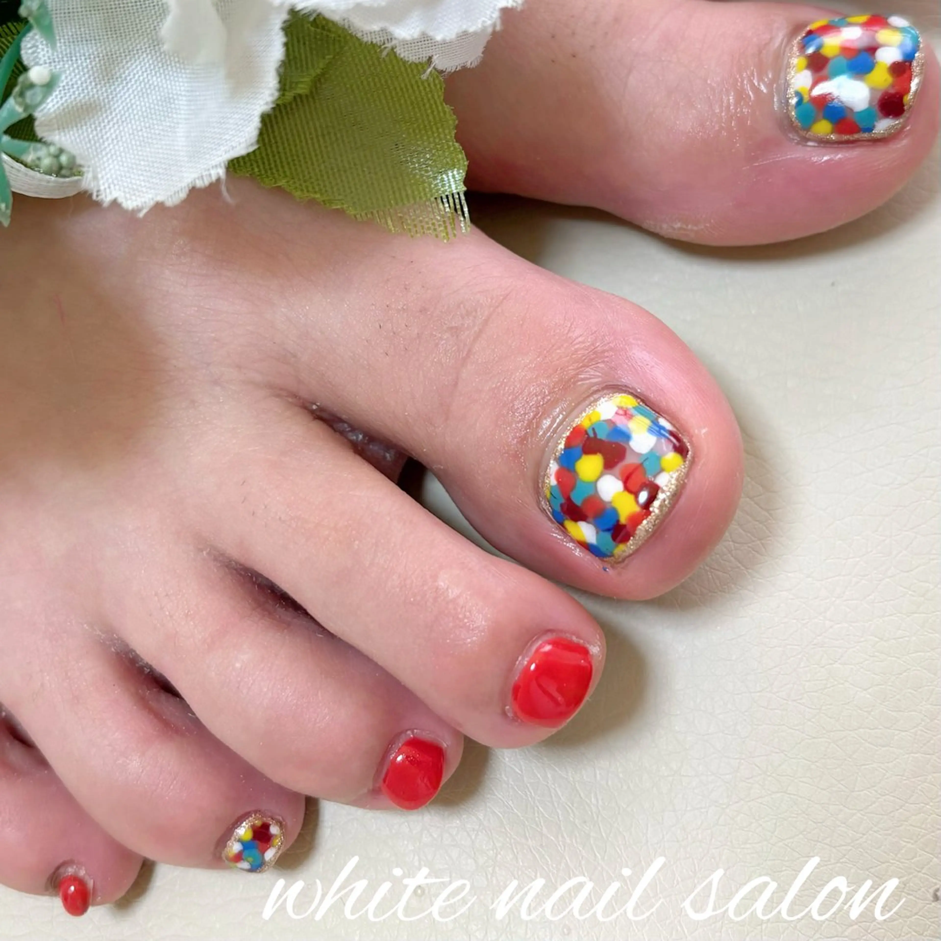 ネイル 持ち込み ホワイト フットネイル white nail salonのネイルデザイン