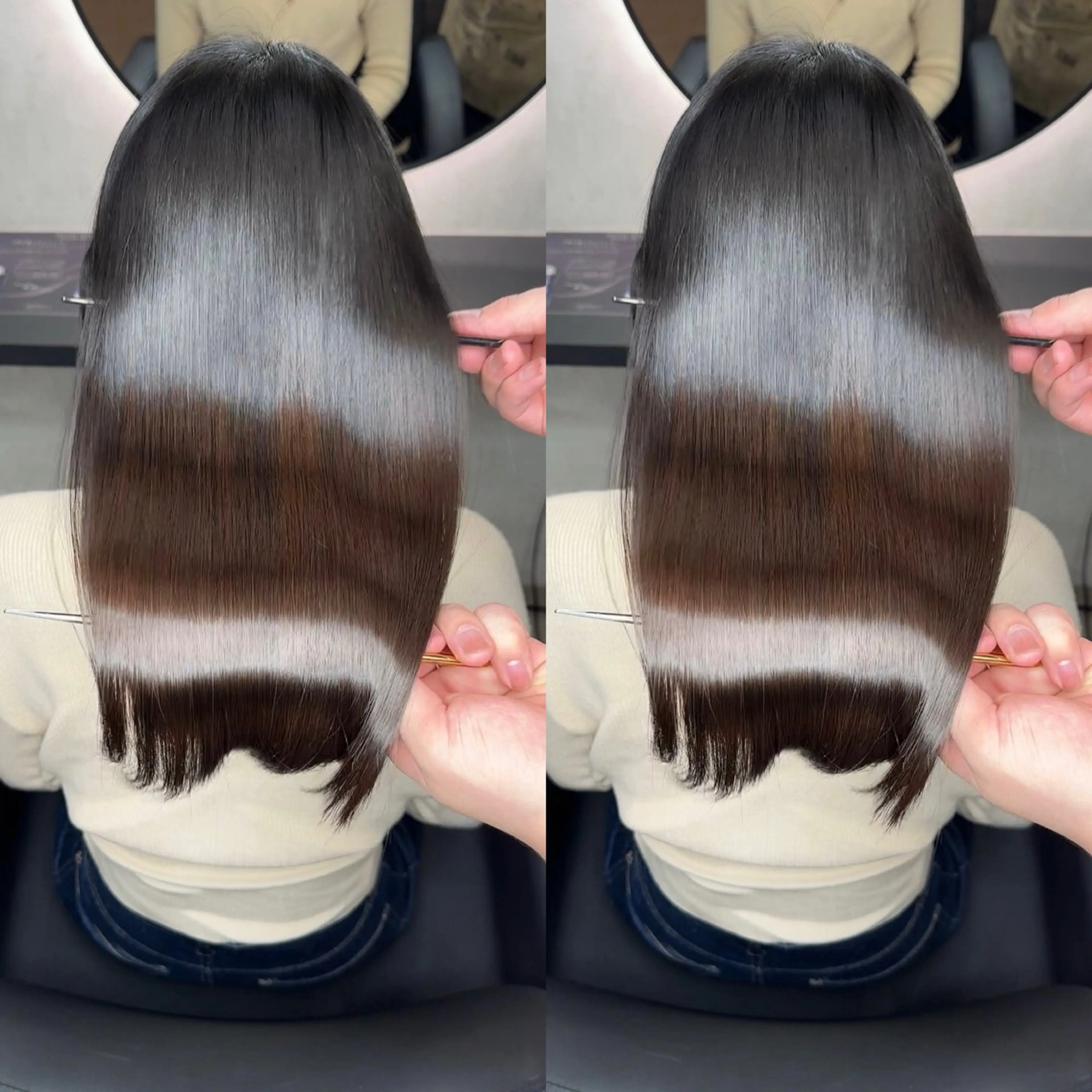 ロング 髪質改善 縮毛矯正 カット ヘアカラー 縮毛矯正 トリートメント 髪質改善／韓国風 恵比寿/Renのヘアスタイル