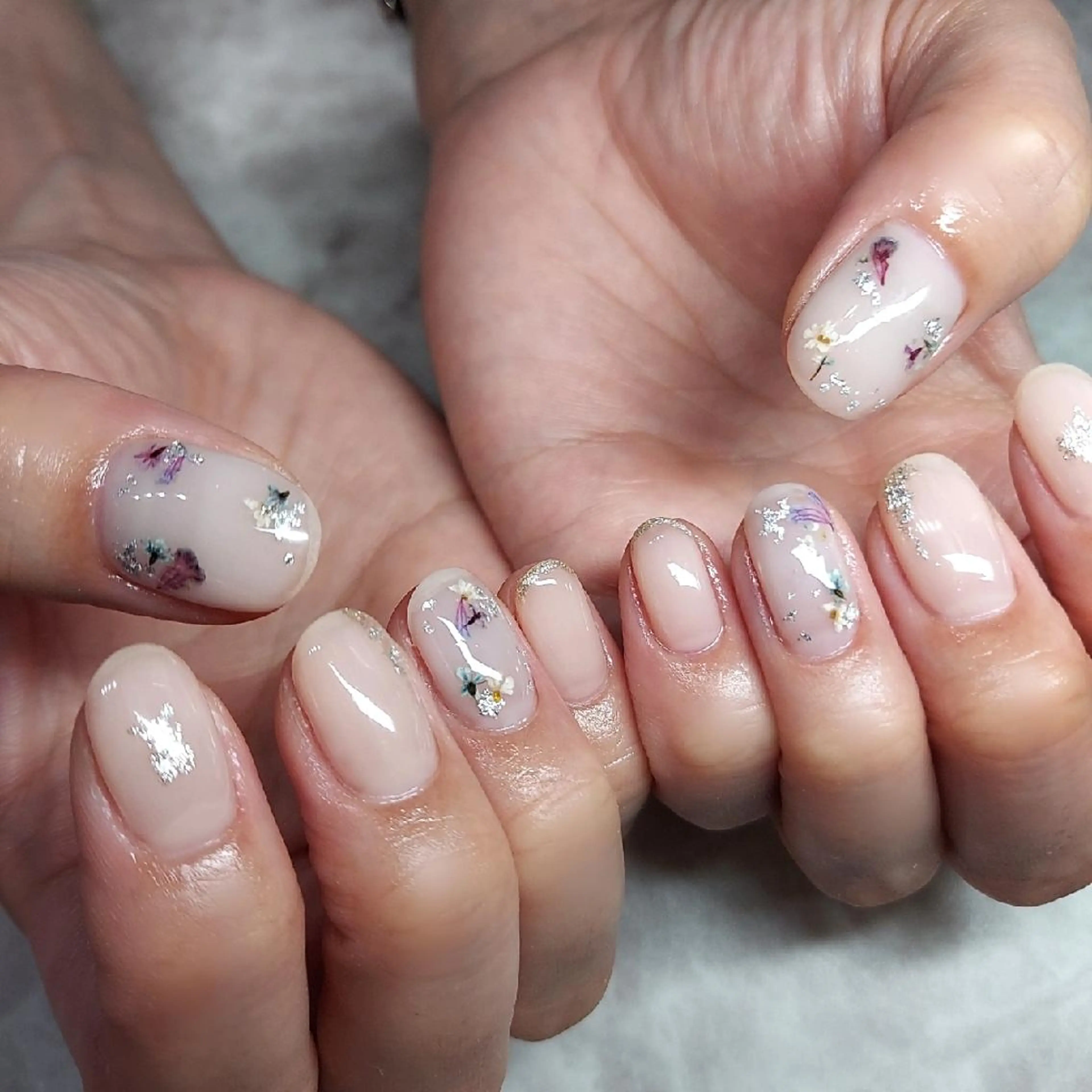 ネイル フラワーネイル マグネットネイル ミラーネイル ニュアンスネイル ハンドネイル 栗東駅 徒歩10分 ネイルサロン ディアのネイルデザイン