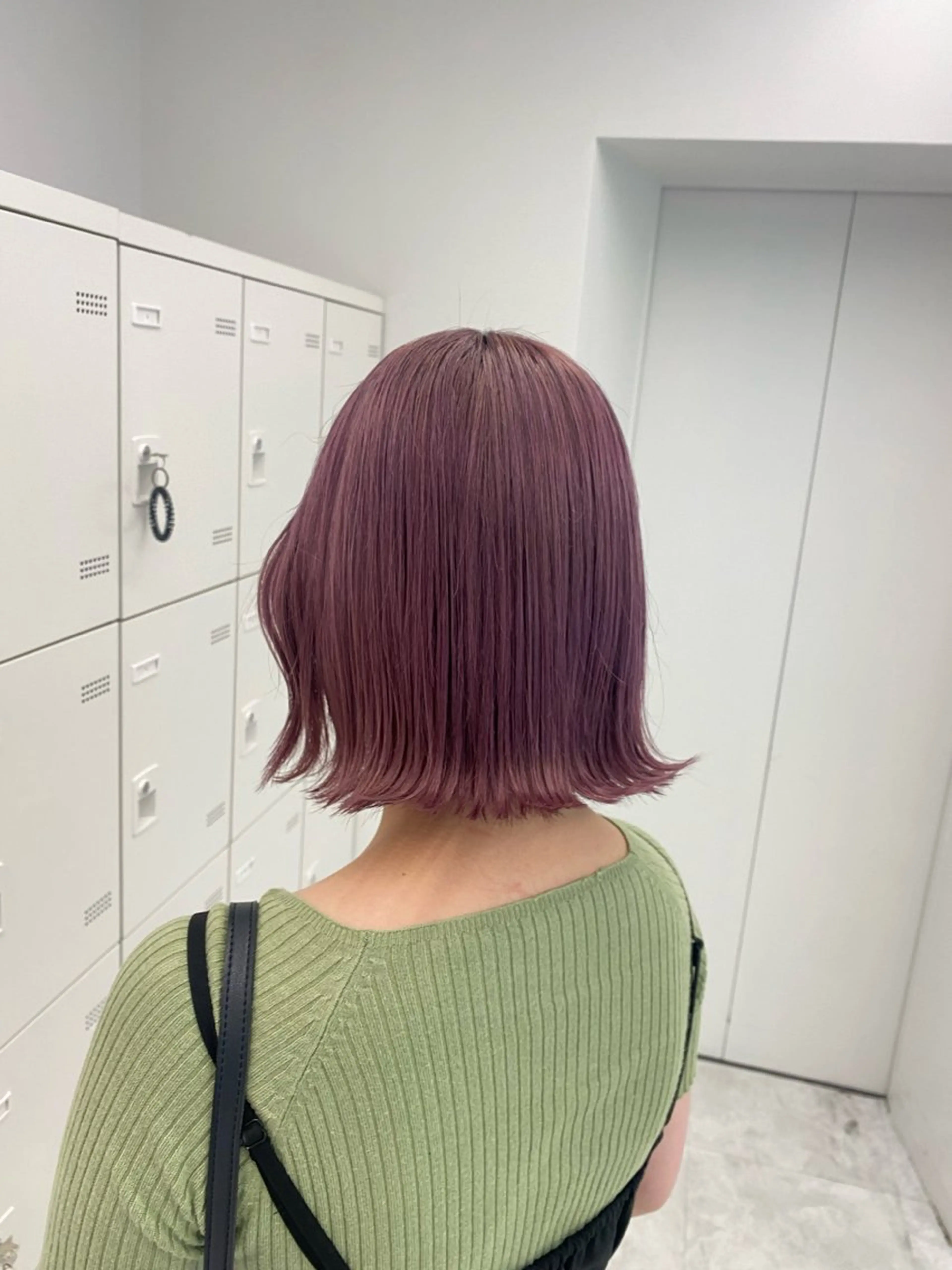 ミディアム カラー ピンクカラー ブリーチなし特化 美容師💖SAE💖のヘアスタイル