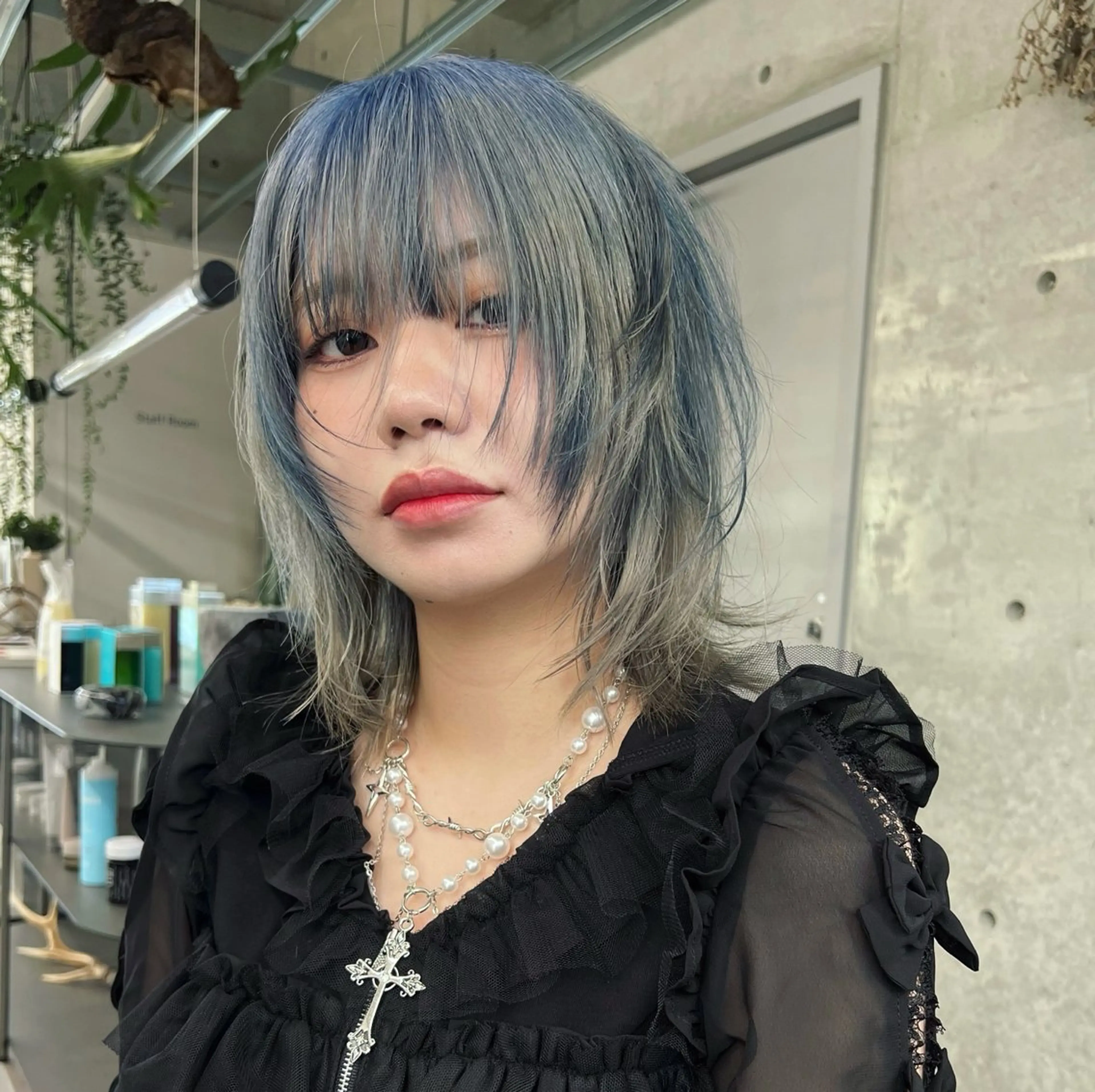 ミディアム カラー カット ヘアカラー ハッシュカット カシマハヤトのヘアスタイル