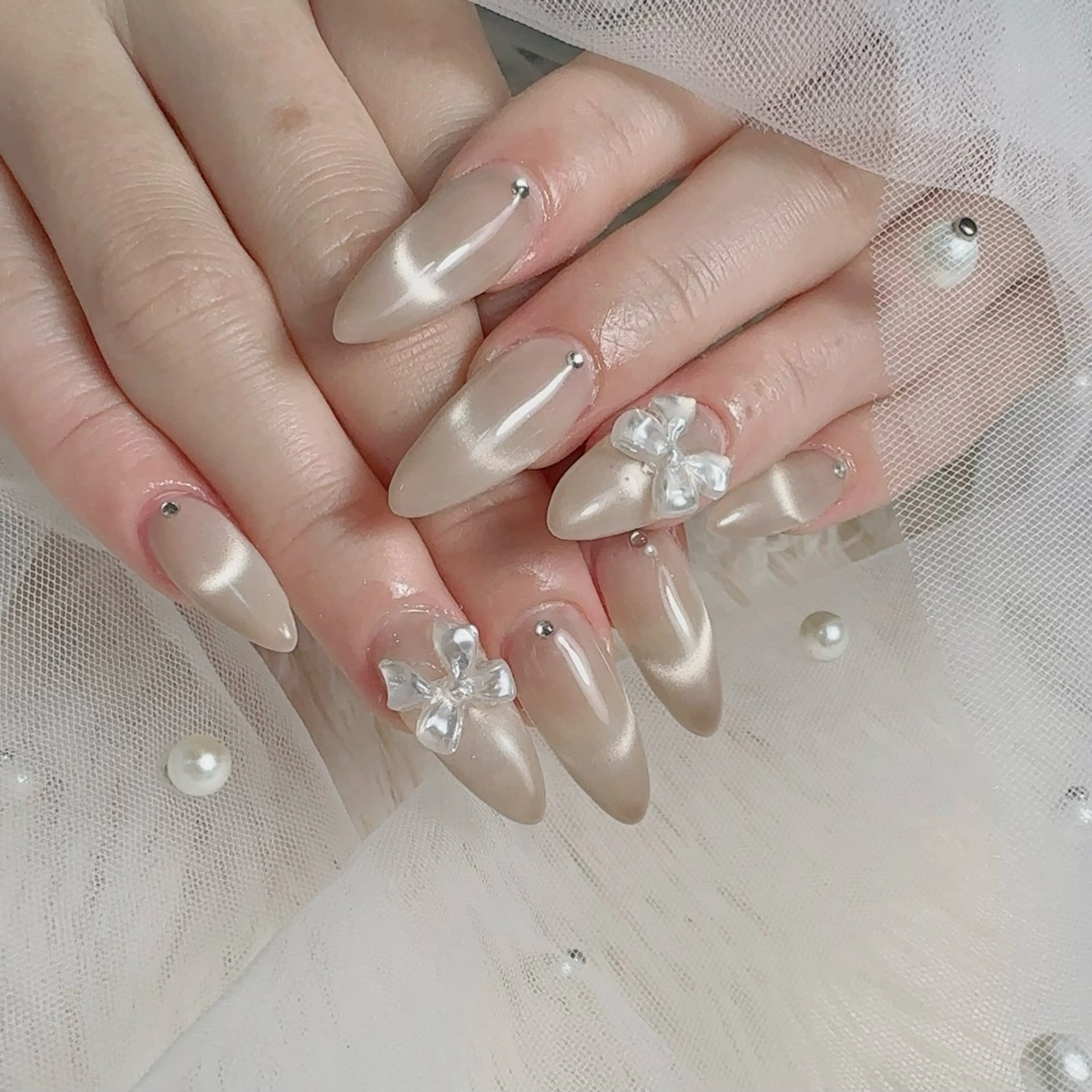 ロング ハンドネイル フットネイル ネイル&エステ asukaのネイルデザイン