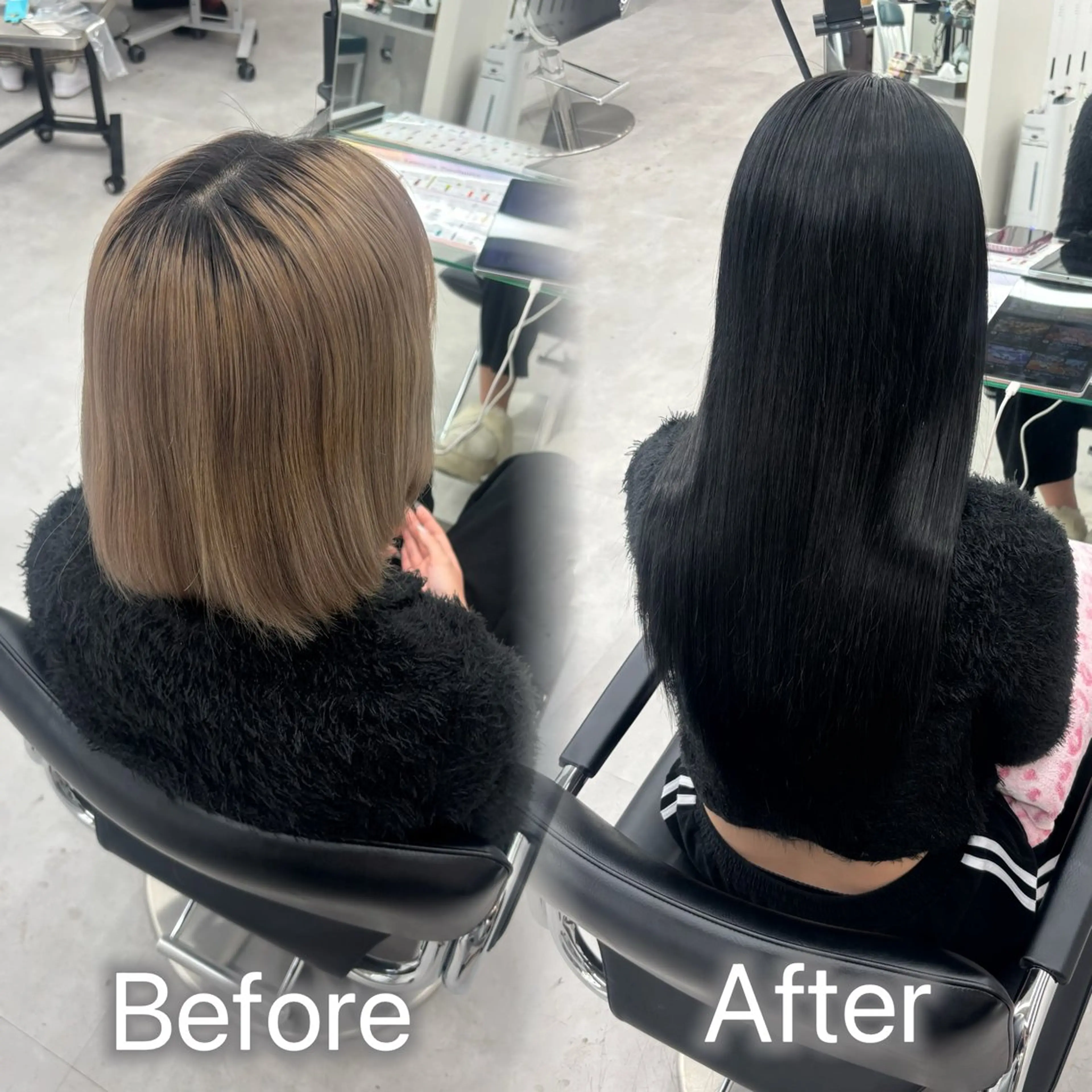 【✨️韓国オンニ大人気メニュー✨️】カラー➕エクステ80本付け放題➕馴染ませカット付き🌙*·̩͙の写真