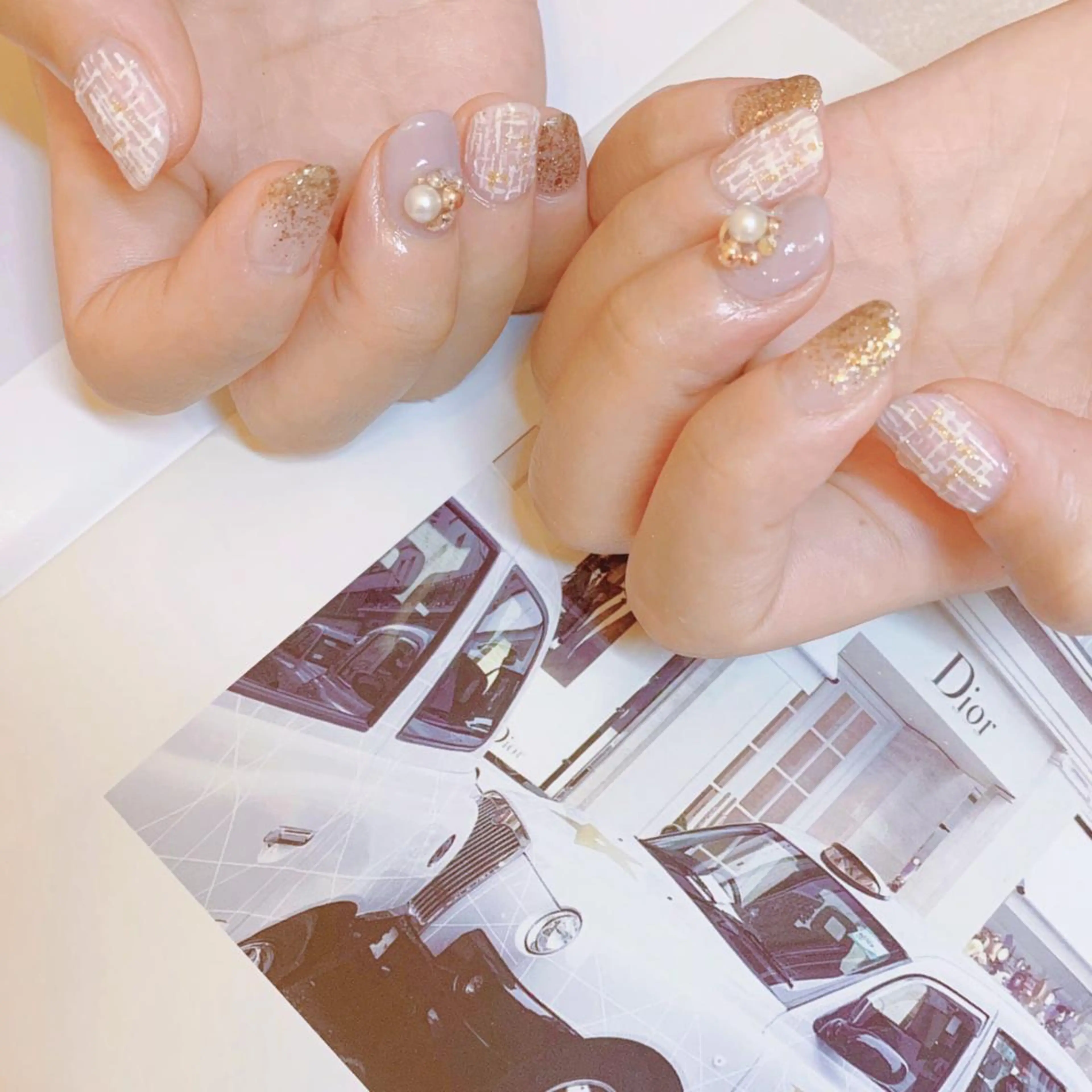 ネイル オーロラネイル フットネイル フレンチネイル ジェルネイル 韓国ネイル 【ENサロン】 Rei🎀Nailのネイルデザイン