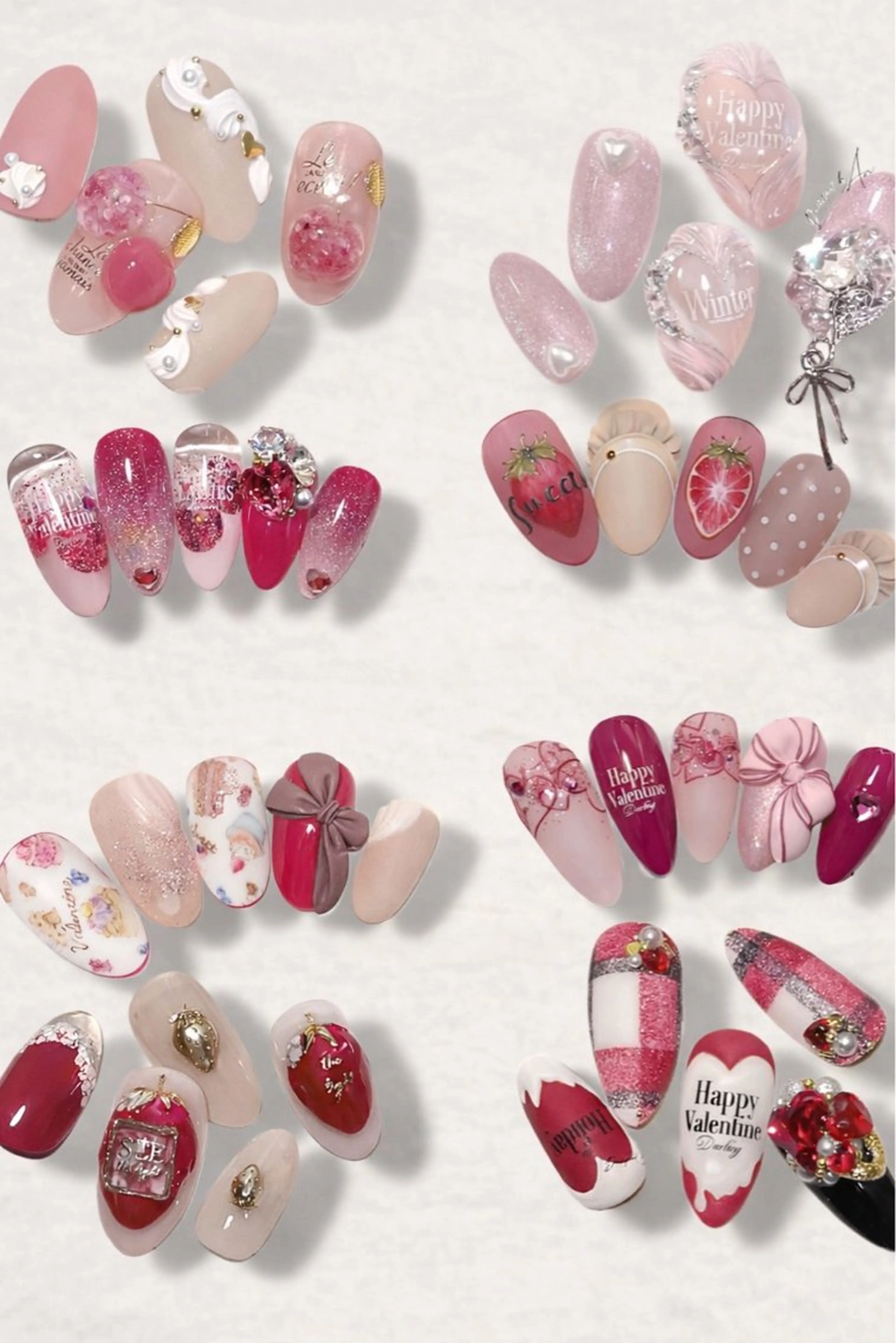 ネイル バレンタイン ハンドネイル Roger 舞のネイルデザイン