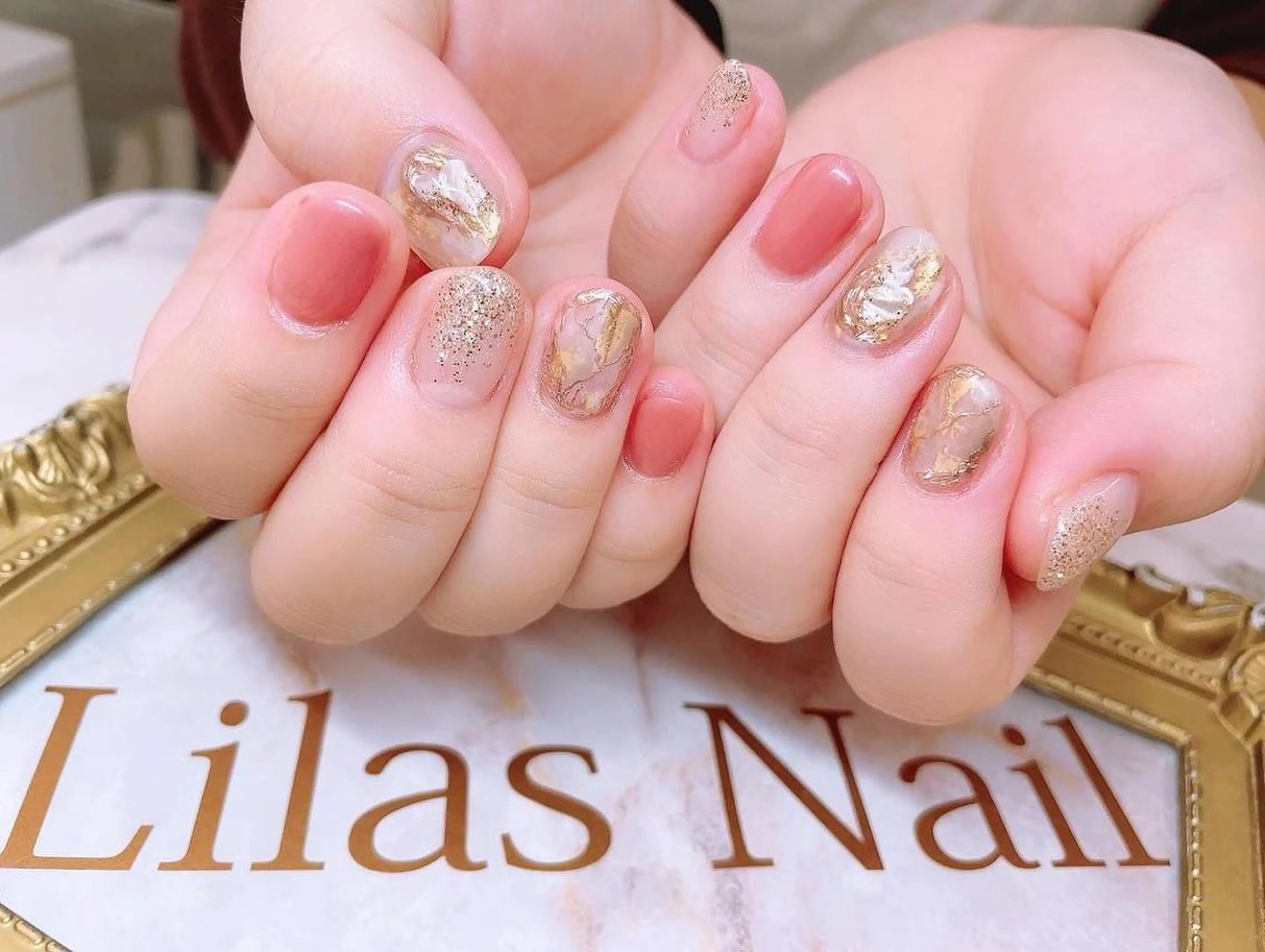 ネイル オーロラネイル 入学式 ジェルネイル グラデーション 卒業式 Lilas Nailのネイルデザイン