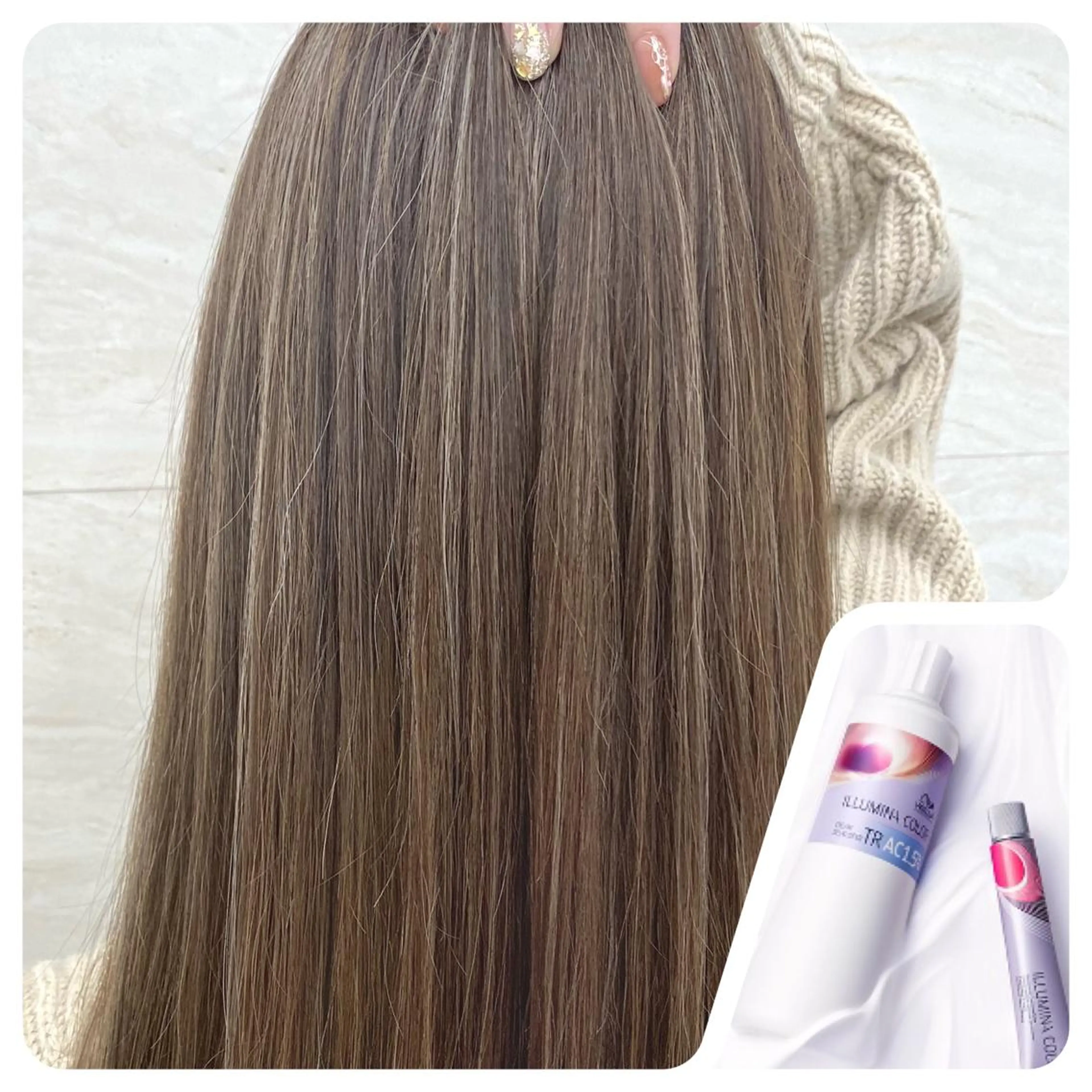 ロング カラー カット 縮毛矯正 トリートメント モテ髪💛美髪矯正 ✨艶髪特化🫧山根のヘアスタイル