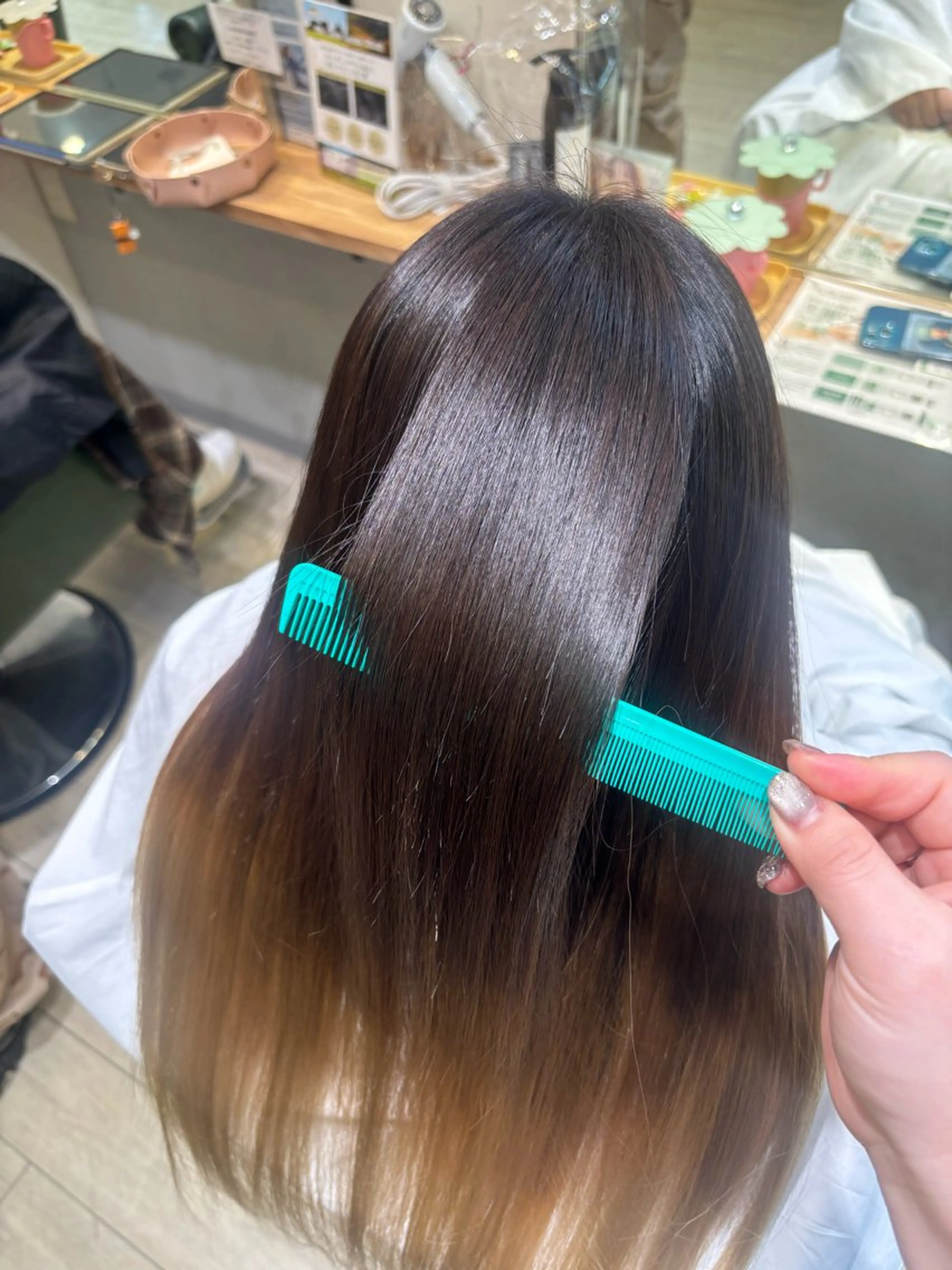 ロング 縮毛矯正 トリートメント laffin❁ななみ /パーマスタイルのヘアスタイル