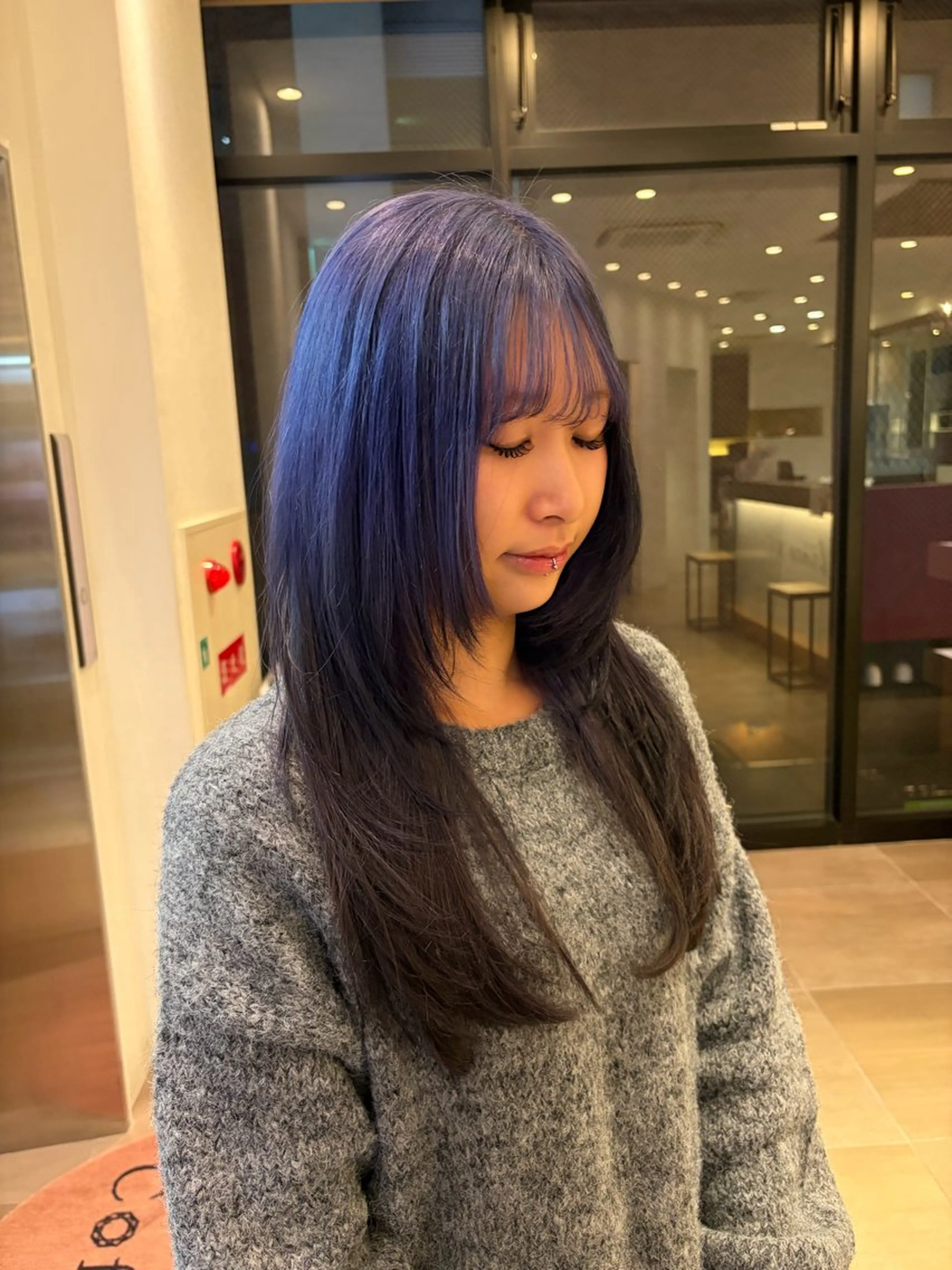 ロング カラー 髪質改善/ハイトーン /デザイン見正 恵弥のヘアスタイル