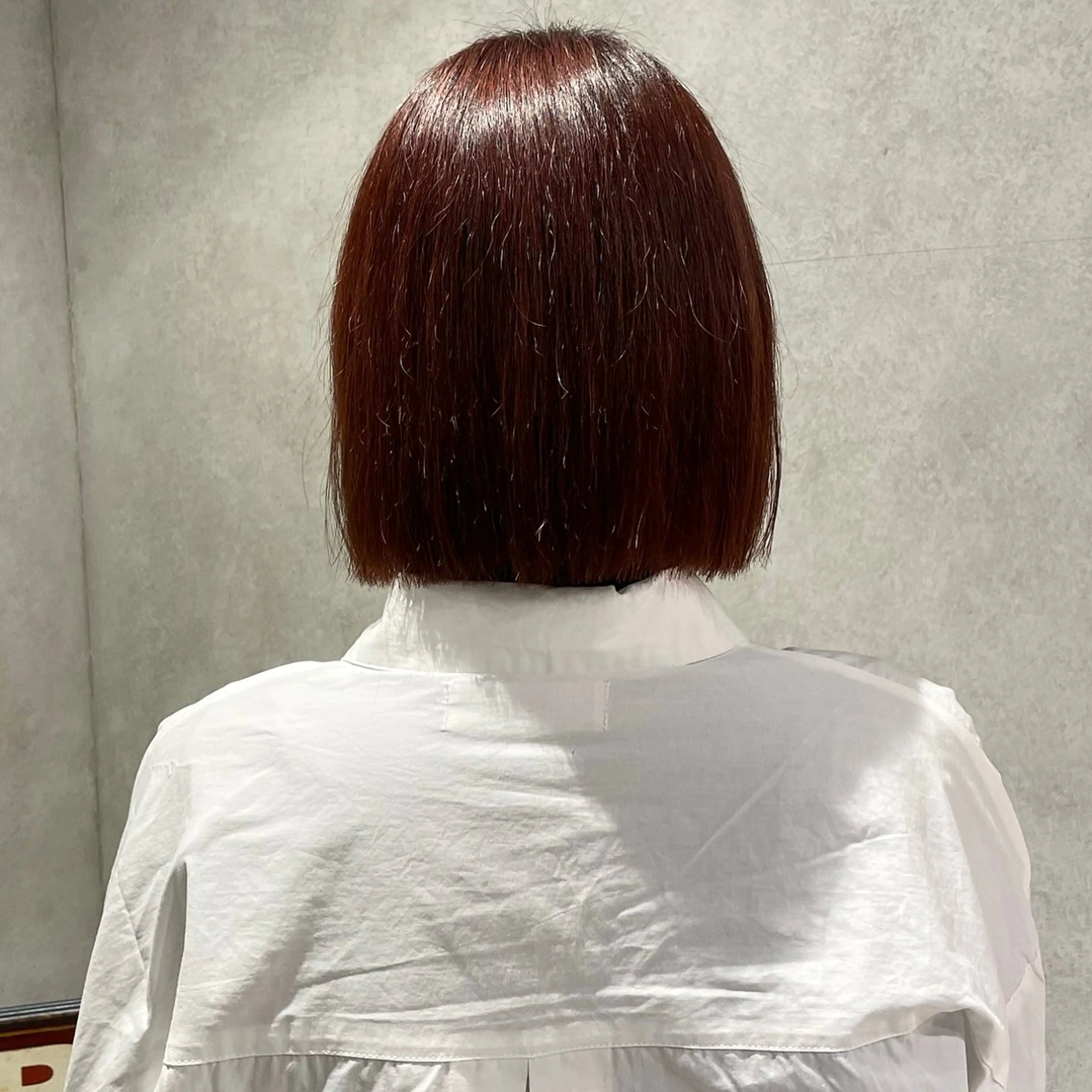 ミディアム カラー ボブ カット ヘアカラー トリートメント yumemiレイヤー ‎✴︎ 透明感カラーのヘアスタイル