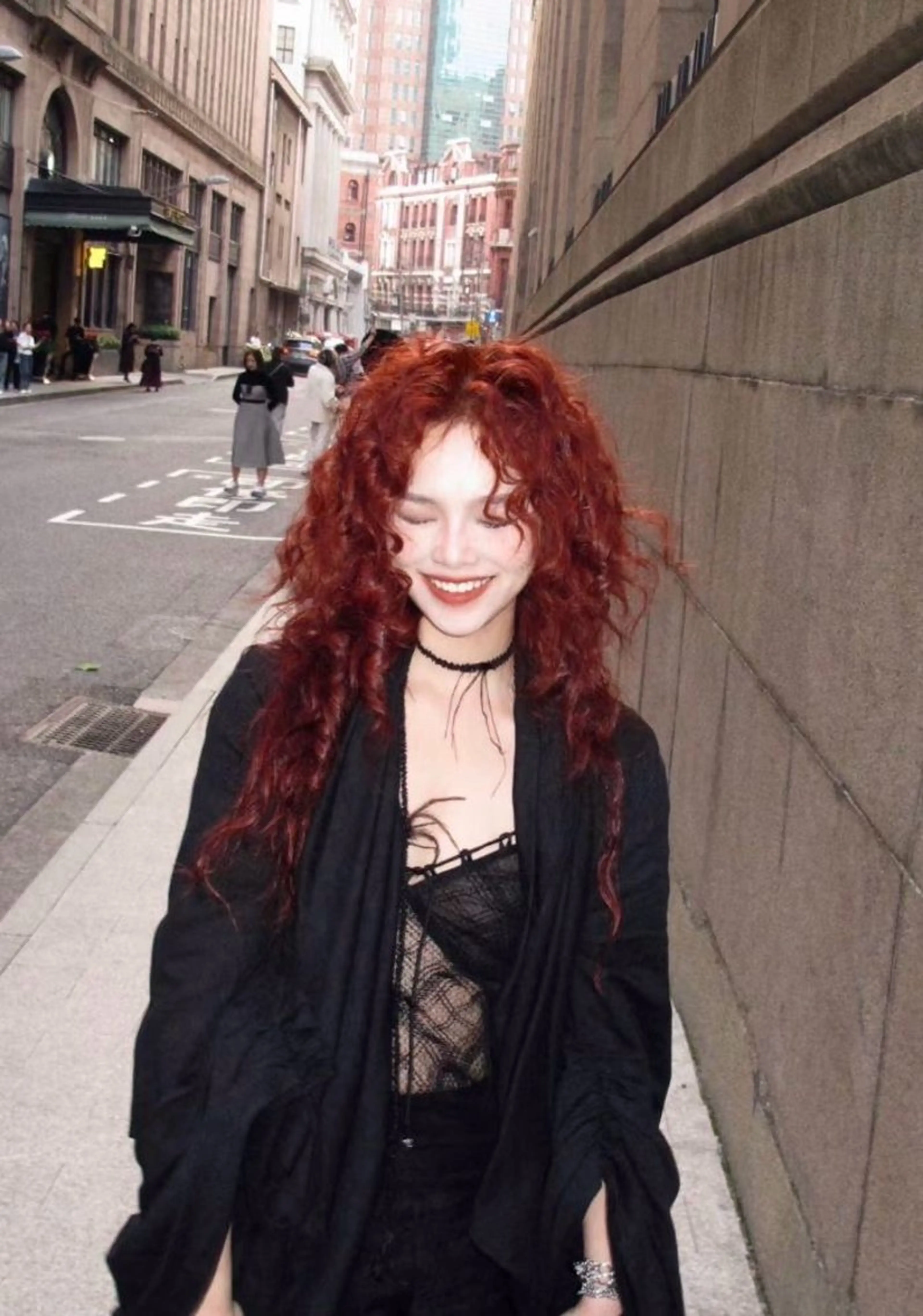 セミロング カット ヘアカラー パーマ デジタルパーマ/ ウェーブパーマ/神野のヘアスタイル