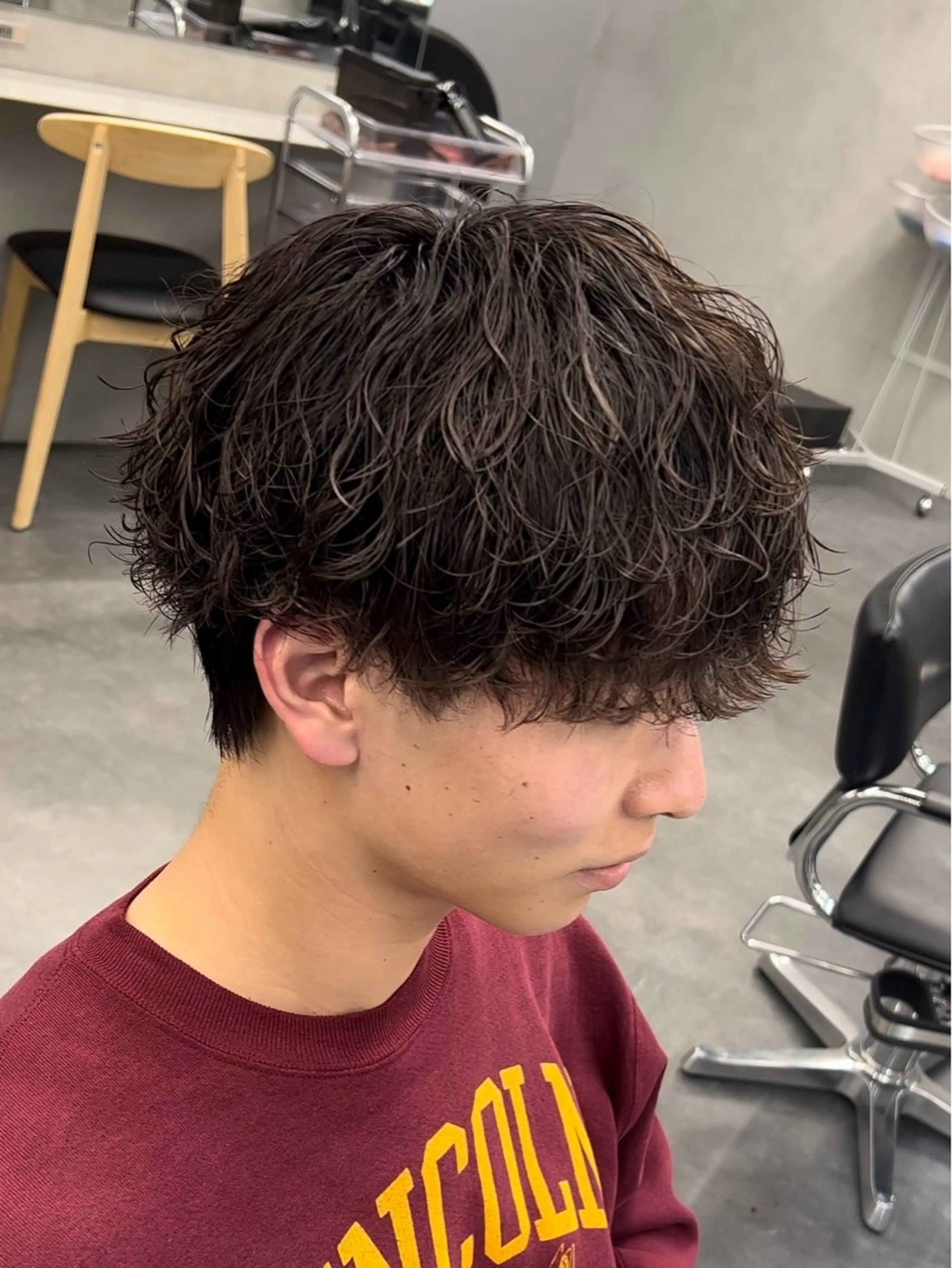 パーマ ヘアアレンジ メンズ 藤平海音/fifth PARKのヘアスタイル