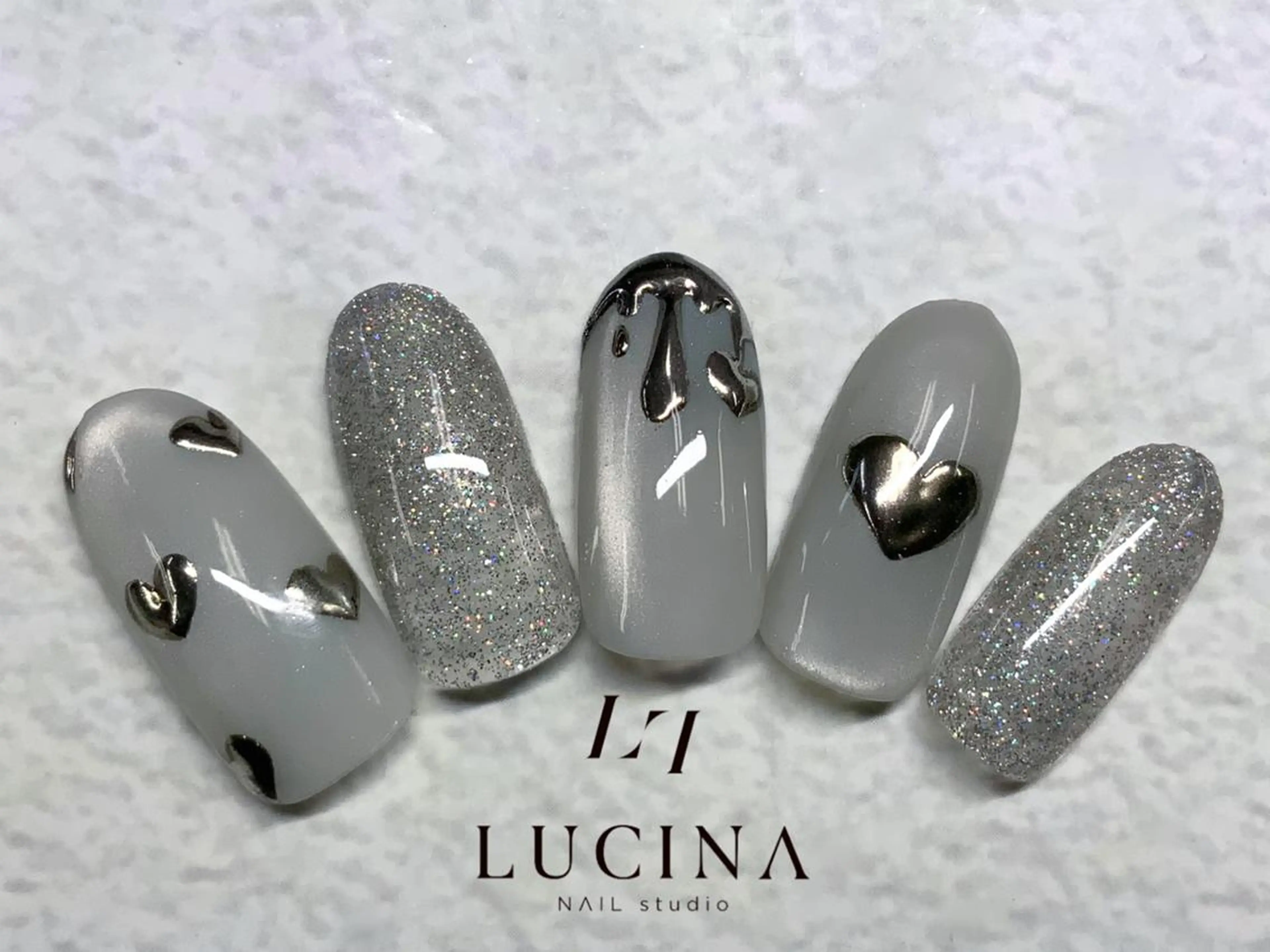 ネイル クリアネイル 長さ出し フットネイル フレンチネイル ジェルネイル ハンドネイル 新橋 ルキナ スタッフのネイルデザイン