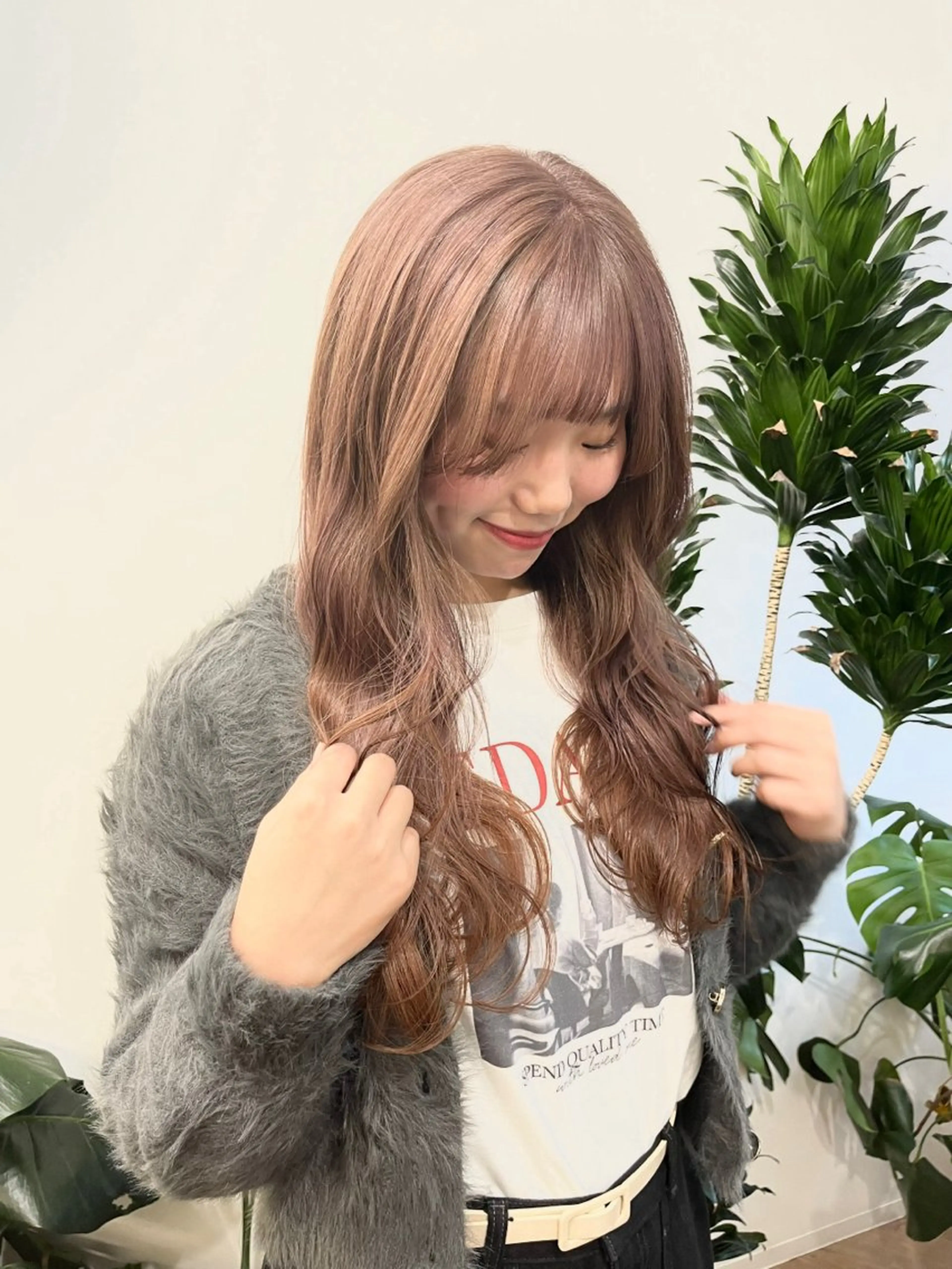 ロング カラー ヘアアレンジ 成人式 結婚式・ブライダル ベージュカラー ミルクティーベージュ 入学式 HIROKO / 透明感暖色カラー🎀のヘアスタイル