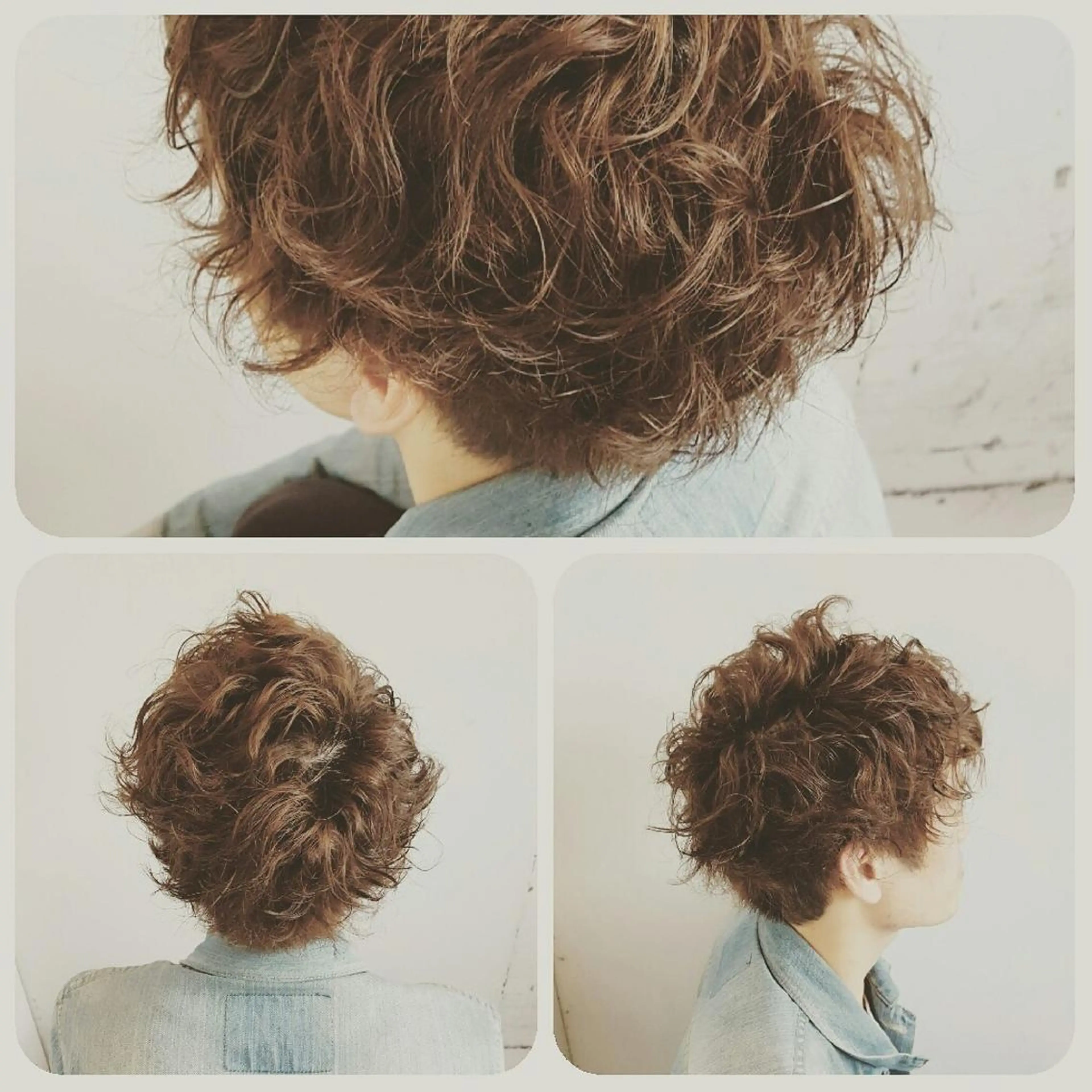 ショート メンズ パーマ spa hair ark 富井直美のヘアスタイル