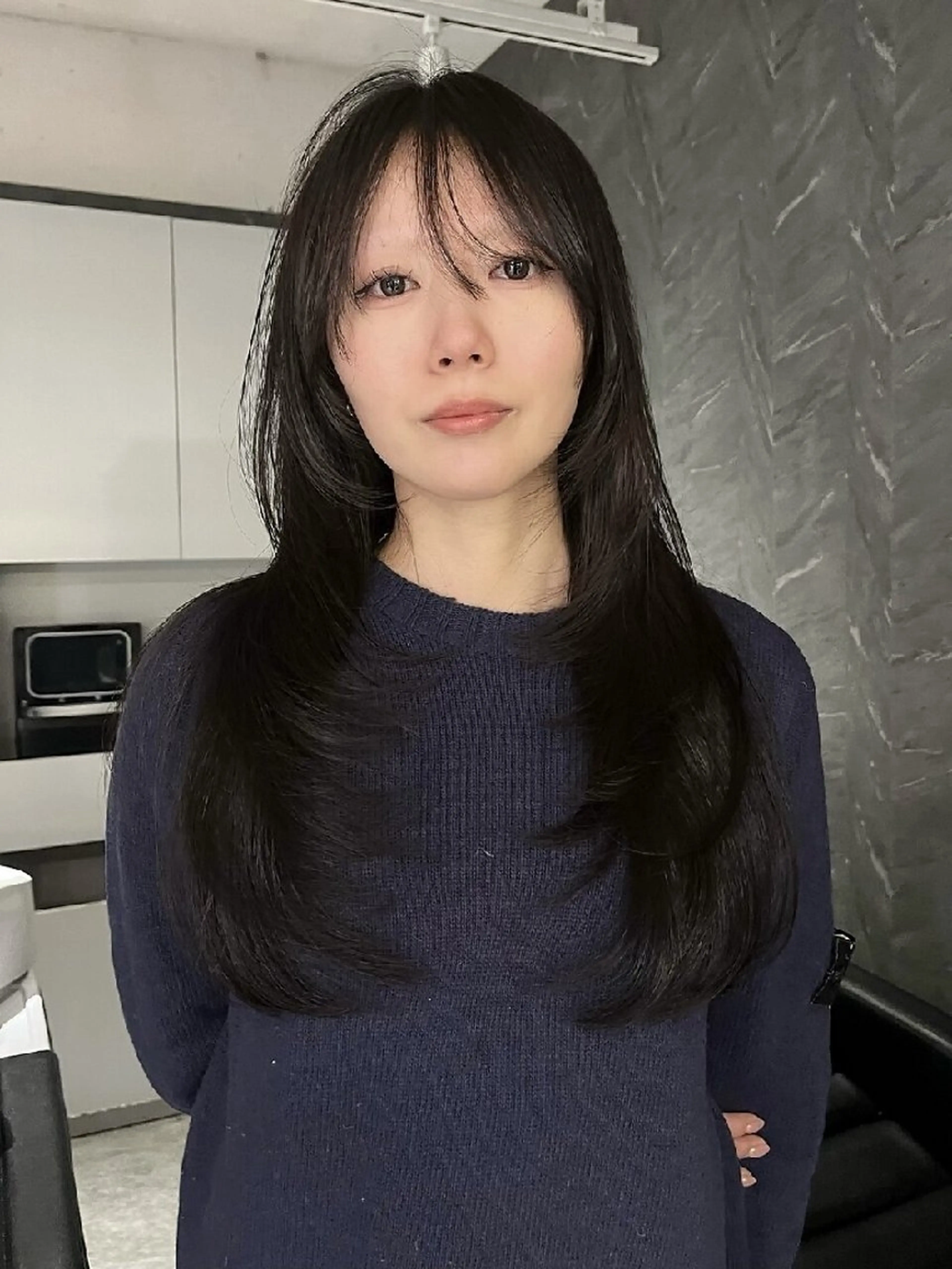 ロング Luisハイライト　 喜連瓜破、髪質改善のヘアスタイル