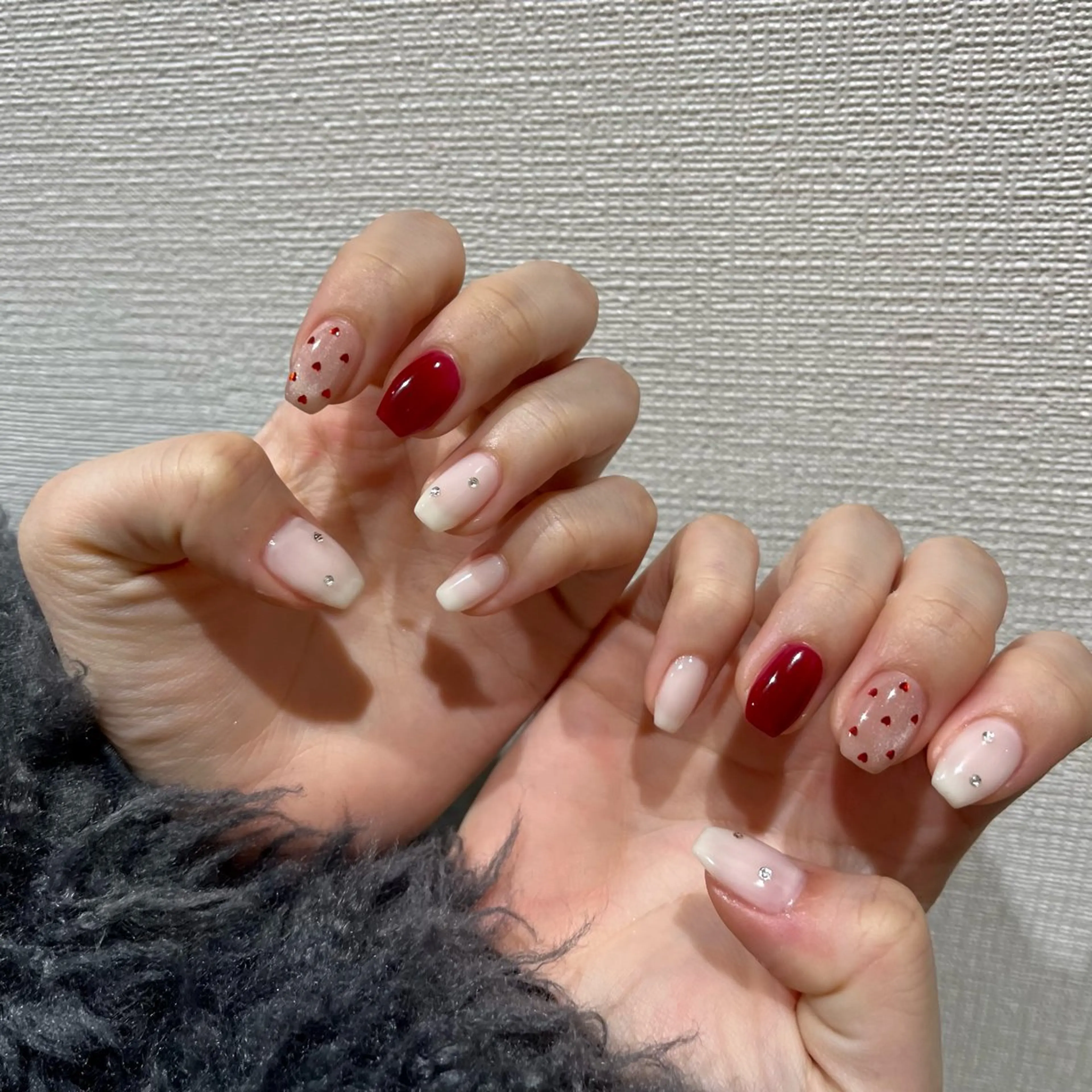 ネイル バレンタイン ハンドネイル monart ruunaのネイルデザイン