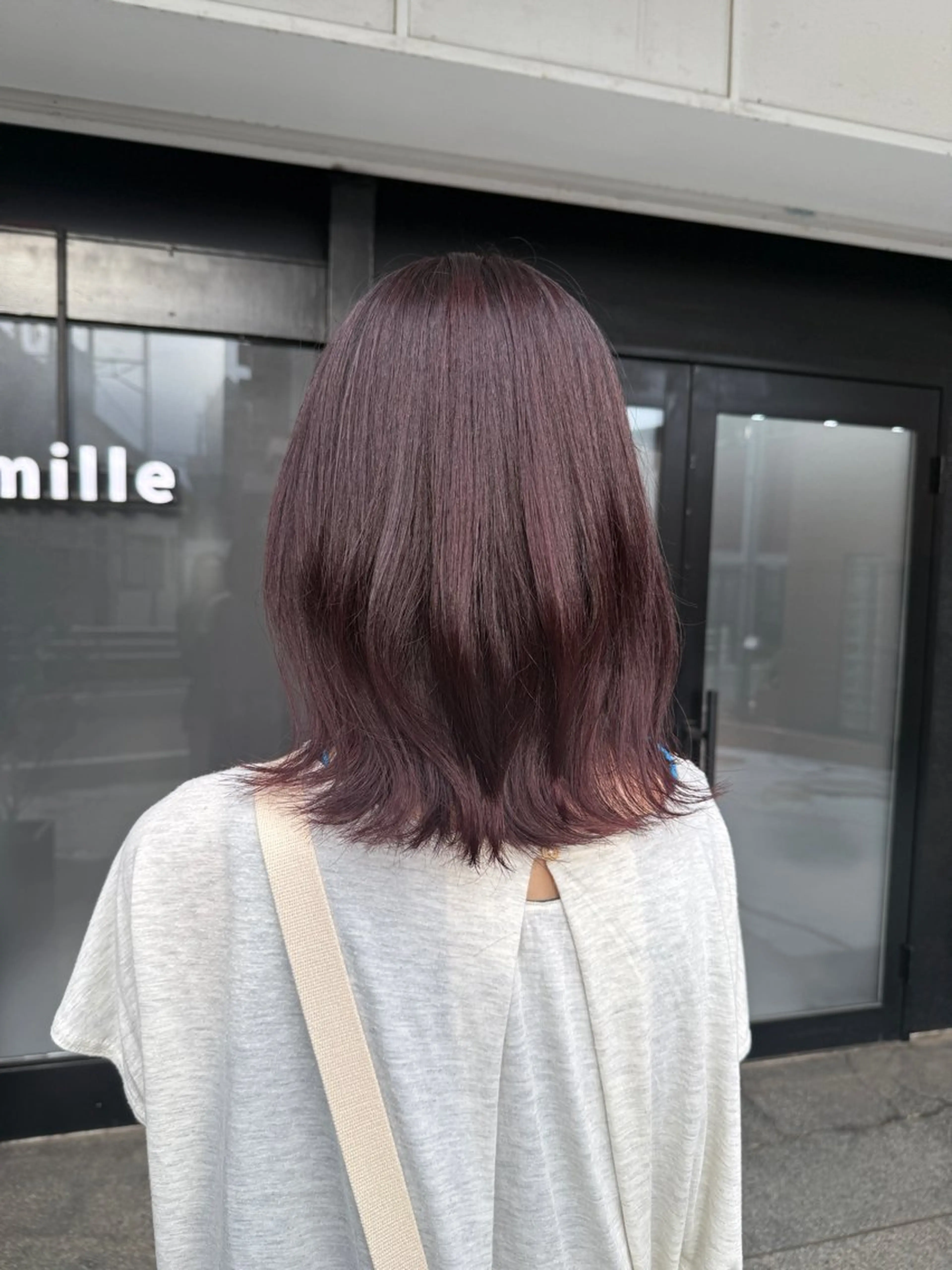 ミディアム カラー ブラウンカラー ピンクカラー ピンクブラウン 透明感カラー/パーマ 🌀アオノのヘアスタイル