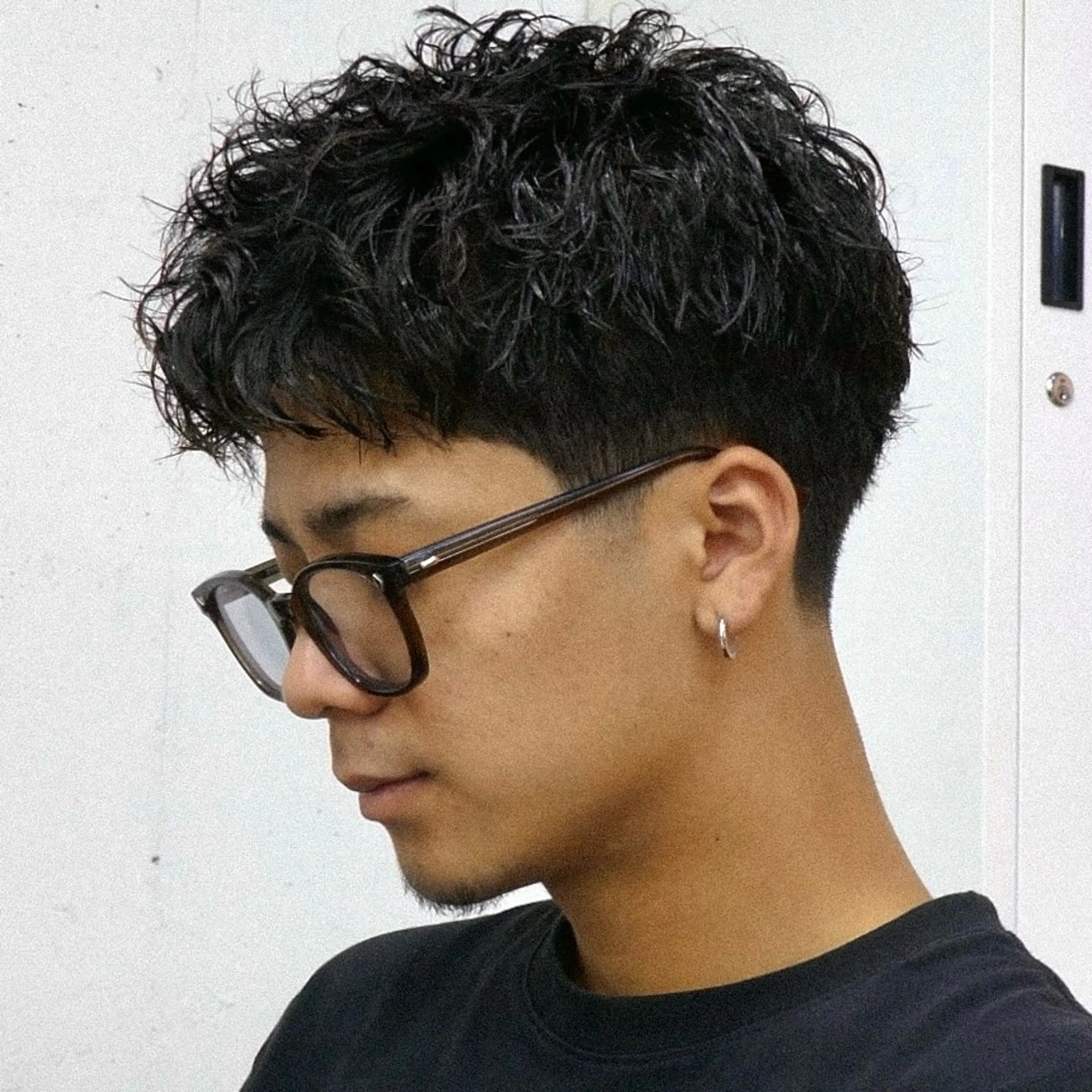 ショート パーマ メンズ フェードカット メンズパーマ スパイキーショート マレットヘア ショートヘア カット パーマ 立川/メンズパーマ 厚進太郎のヘアスタイル