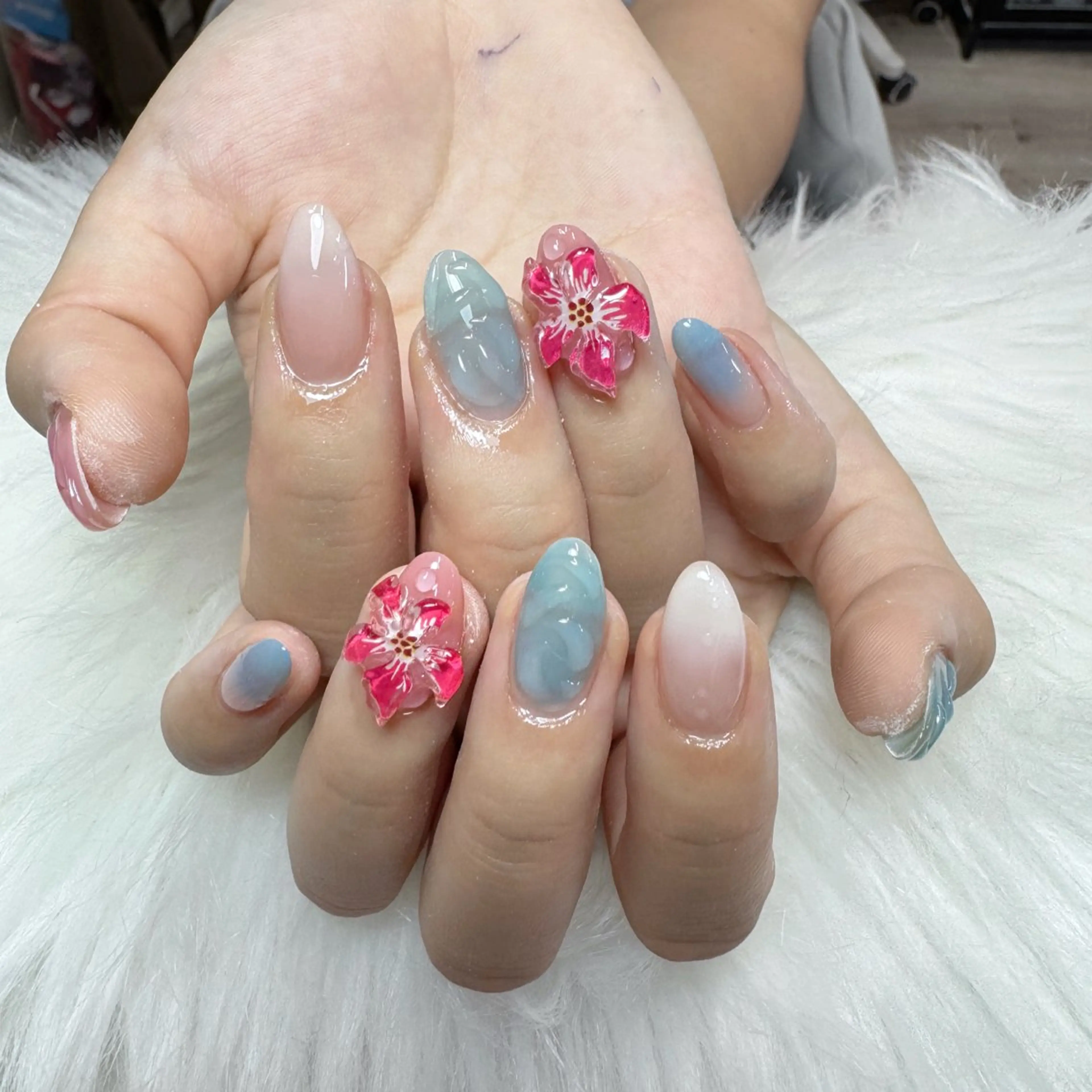 ネイル ハンドネイル 🎀nana🫧 ワンホンネイル🎀のネイルデザイン