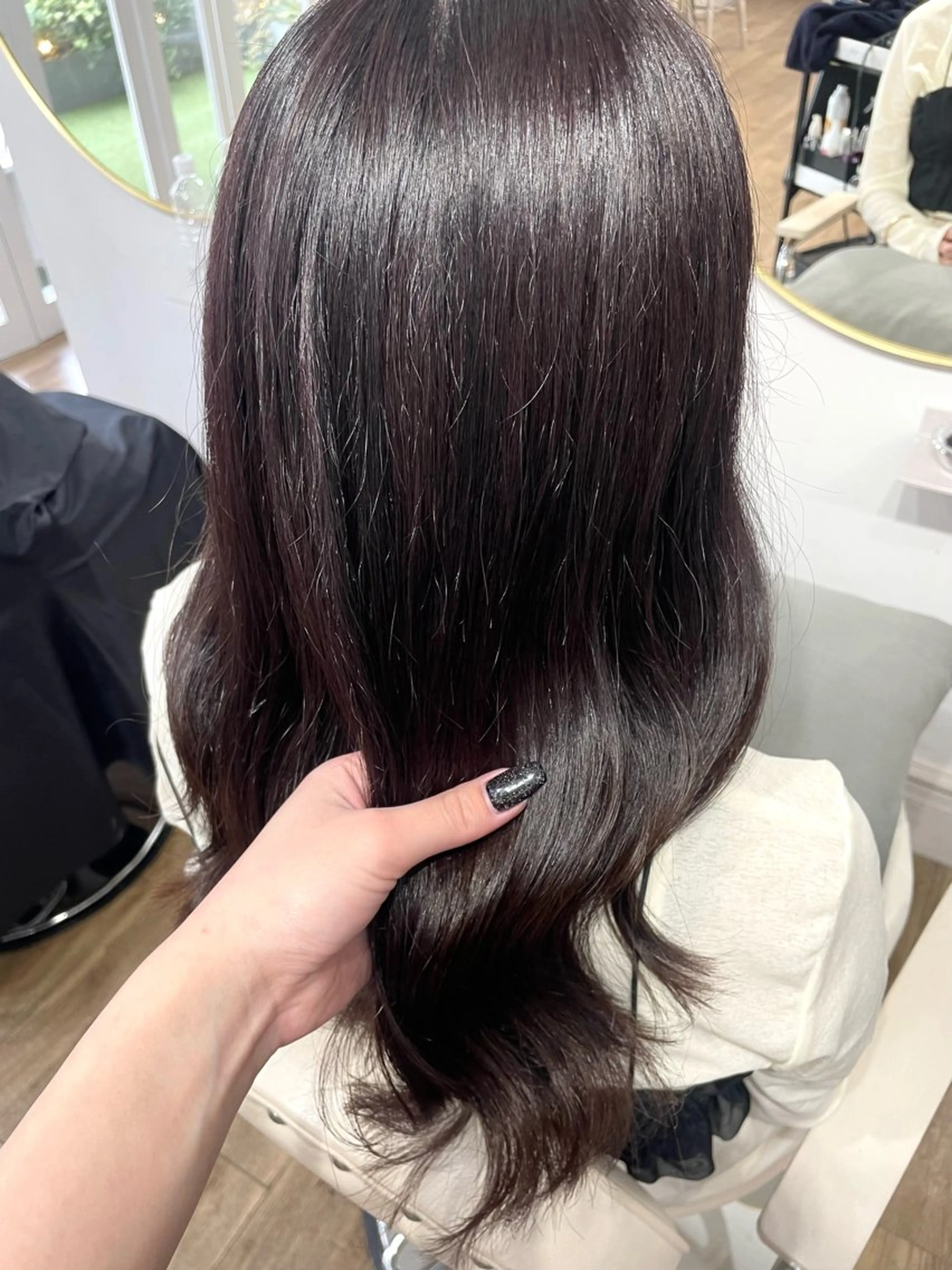 ロング カット ヘアカラー トリートメント ももか /韓国style🖤のヘアスタイル