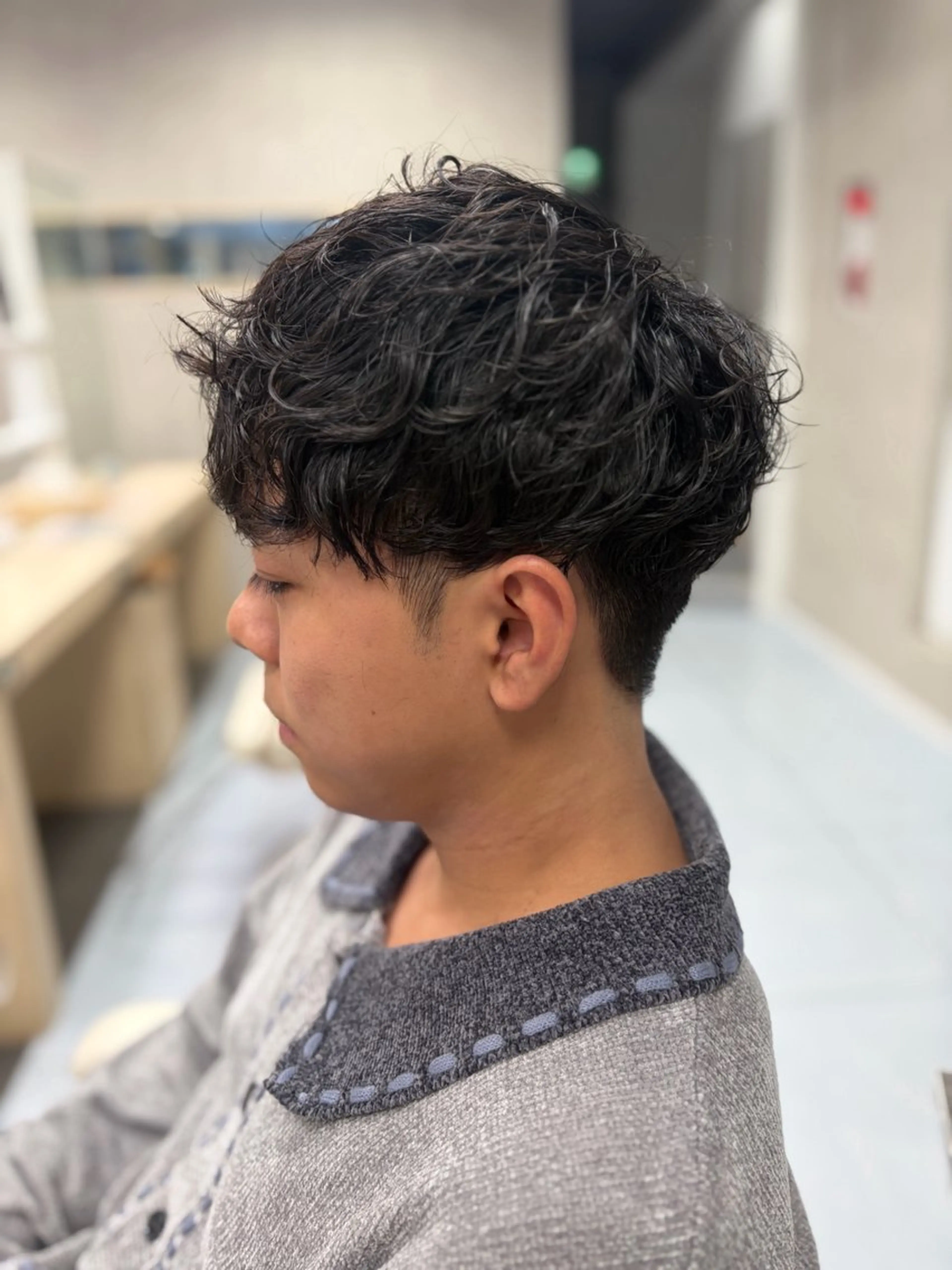 パーマ メンズ カット パーマ ダウンパーマ特化💎 ボブ・レイヤーりなのヘアスタイル