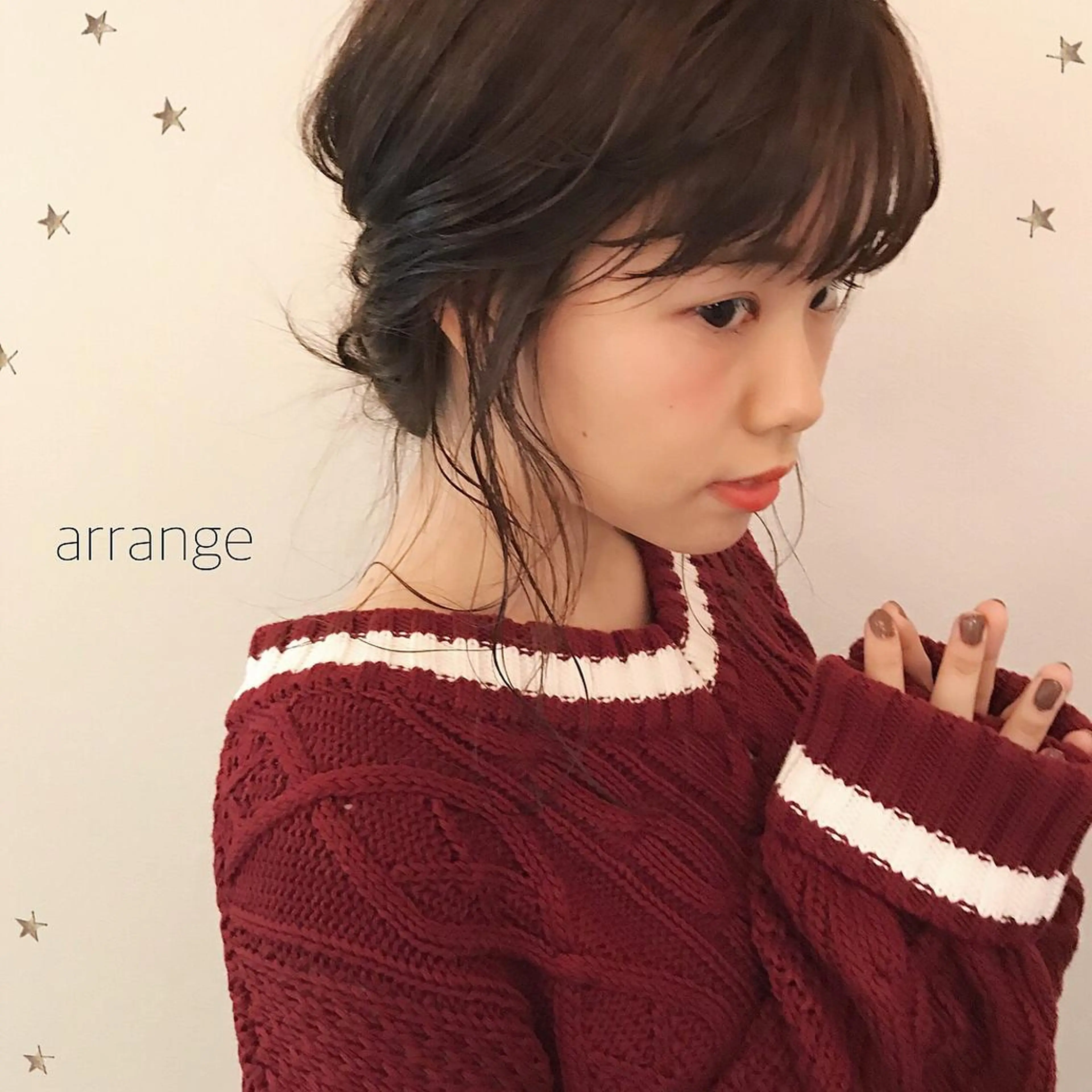 セミロング ヘアアレンジ 市川 千夏のヘアスタイル