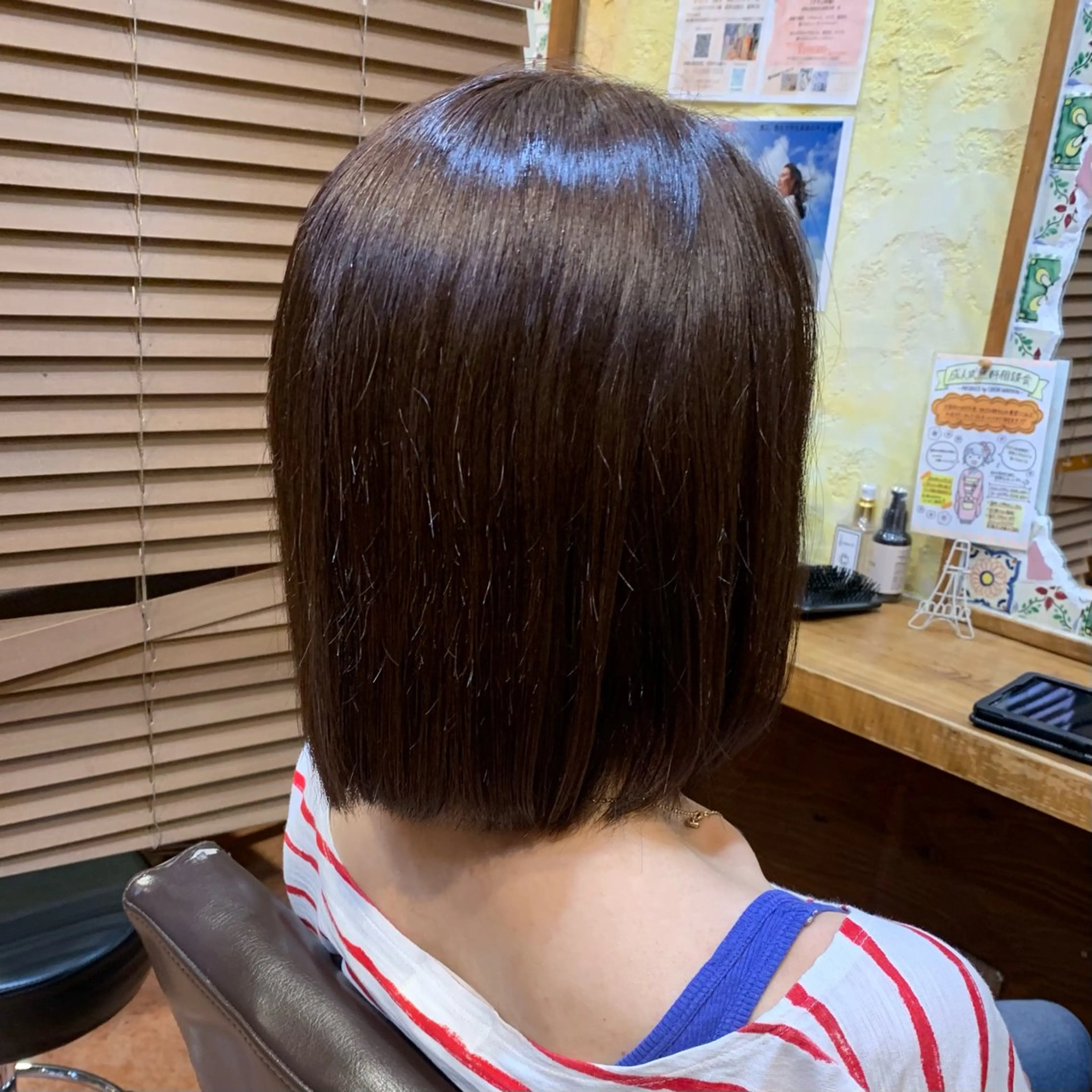 ミディアム カラー しんぼり なおみのヘアスタイル