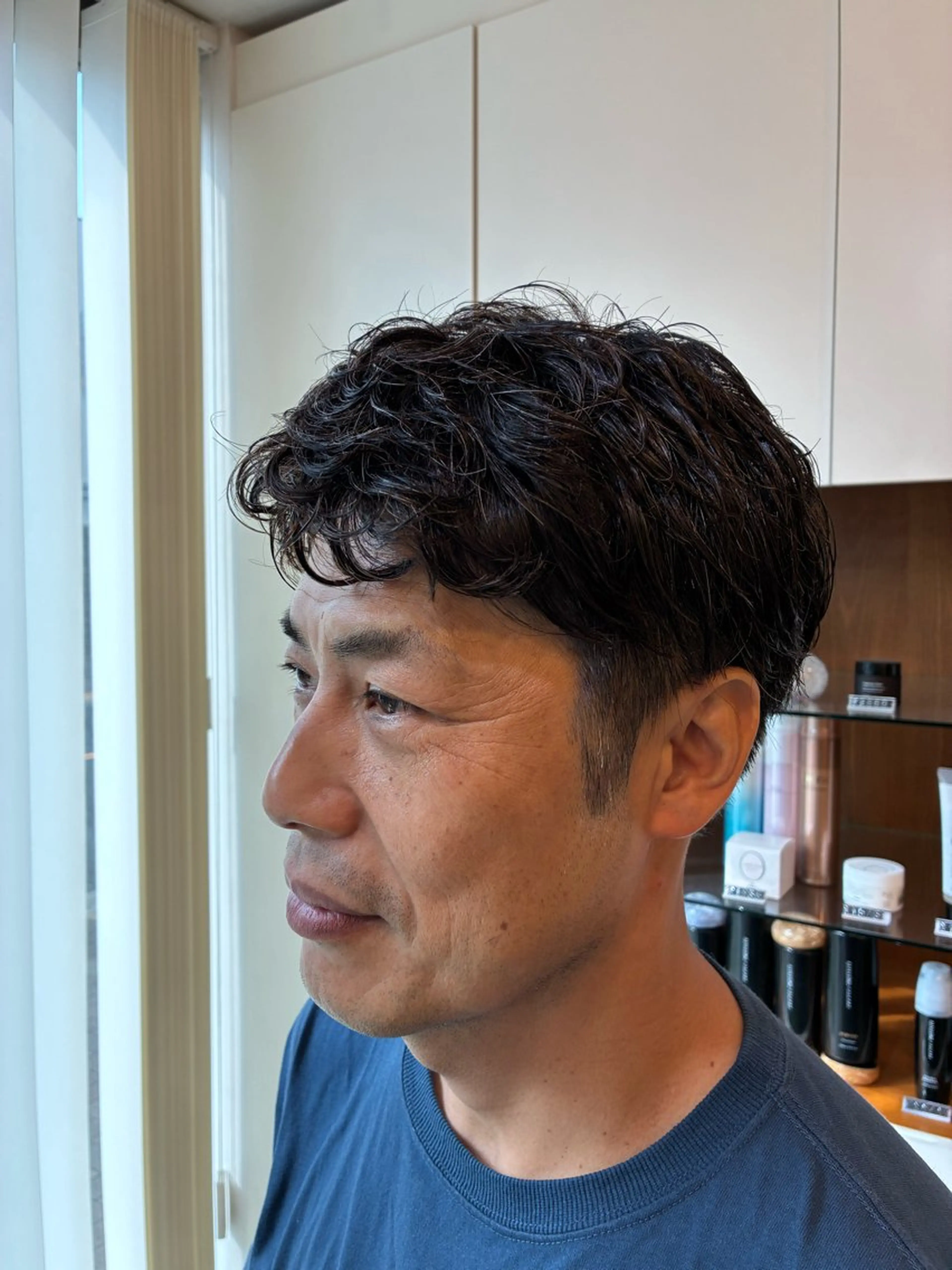 ショート パーマ メンズ aen parlor所属・💐レイヤー/ 暖色/りゅーき💐のヘアスタイル