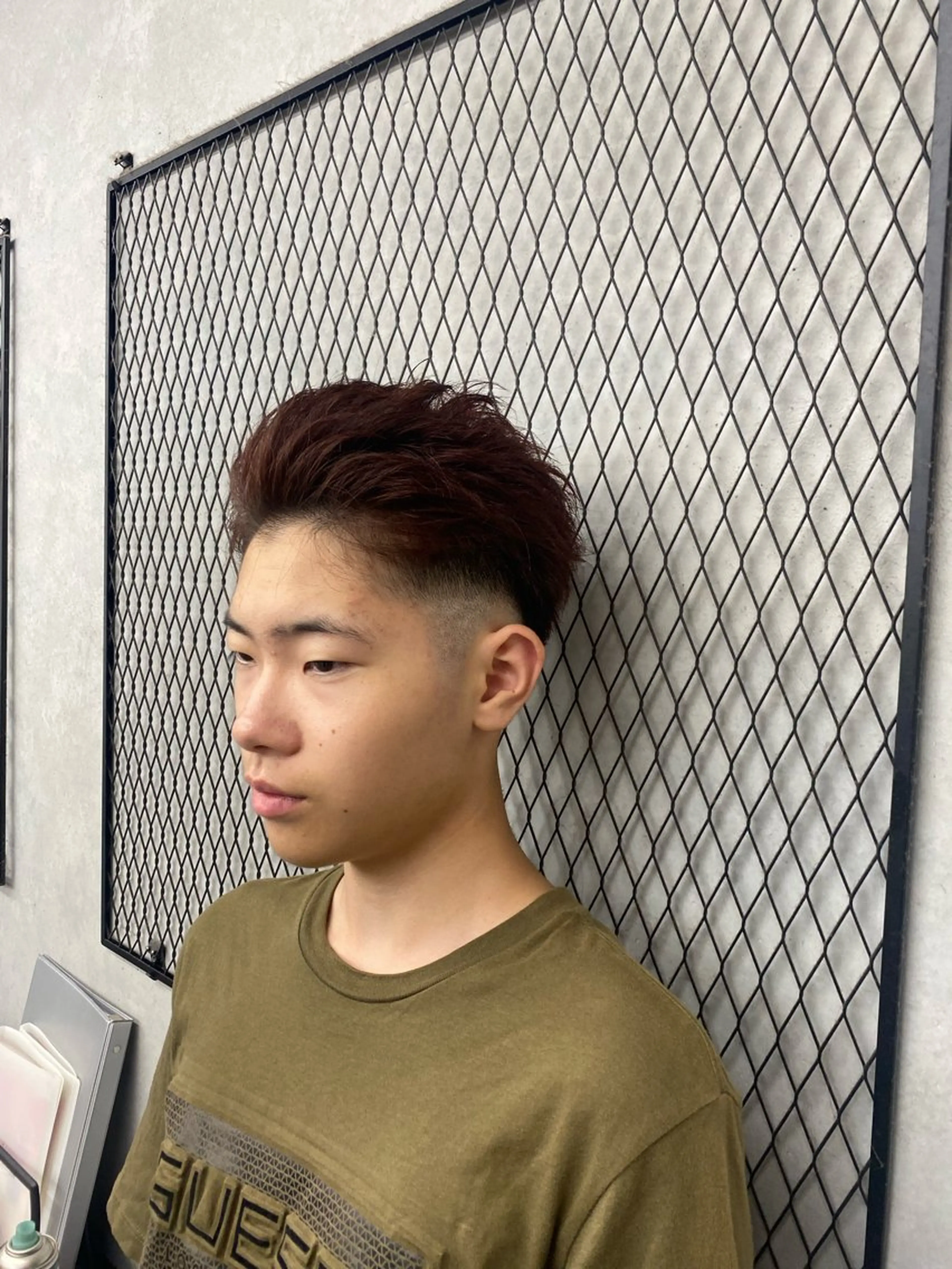 ショート カラー メンズ メンズブリーチ ブリーチ ブリーチなしカラー レッドカラー 👑髪質改善/縮毛矯 正/フェード/森田のヘアスタイル