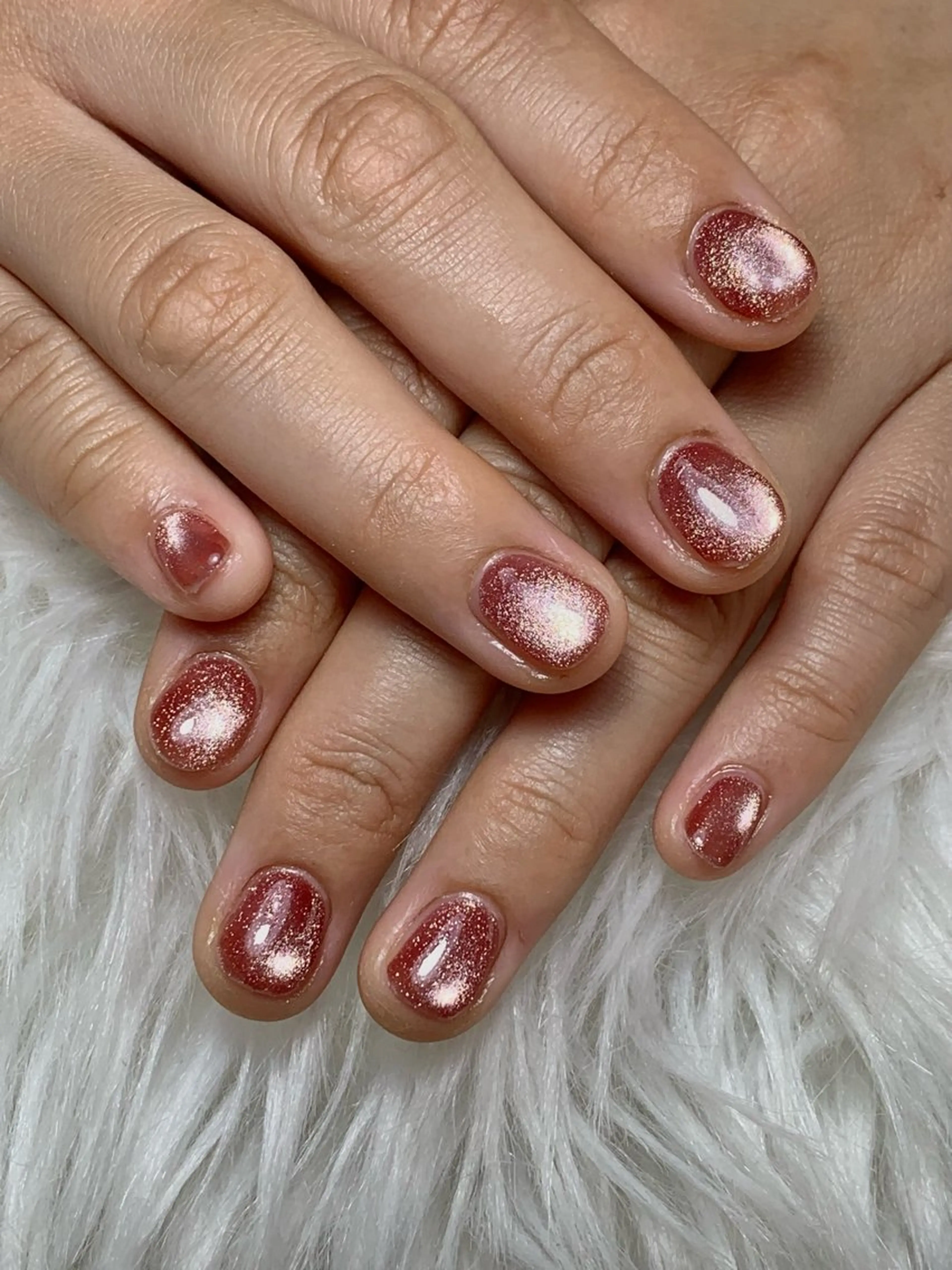 ネイル アートネイル オーロラネイル チークネイル 長さ出し フットネイル ハンドネイル 銀河_ Chan nailsのネイルデザイン