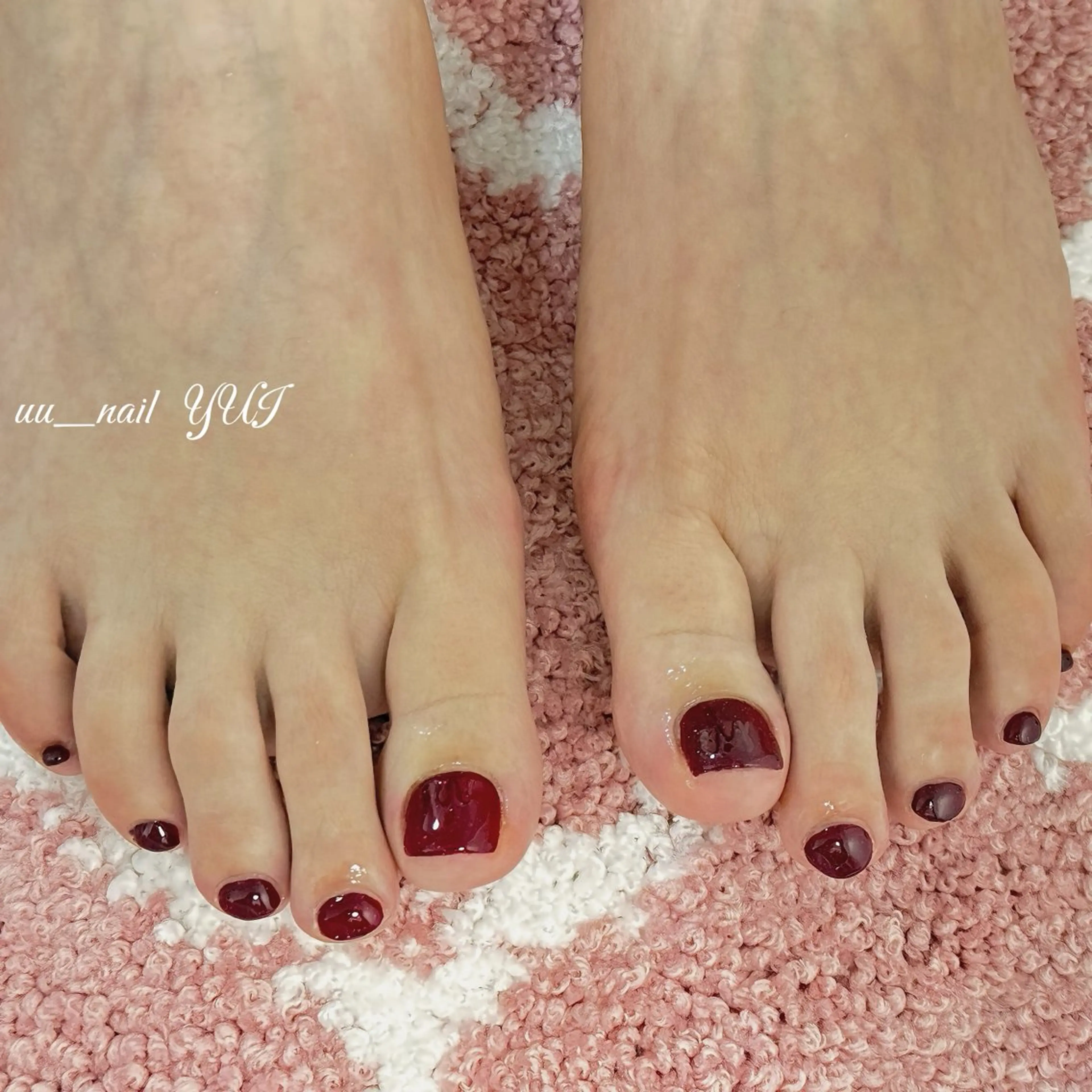 ネイル フットネイル ワンカラーネイル uu nailのネイルデザイン