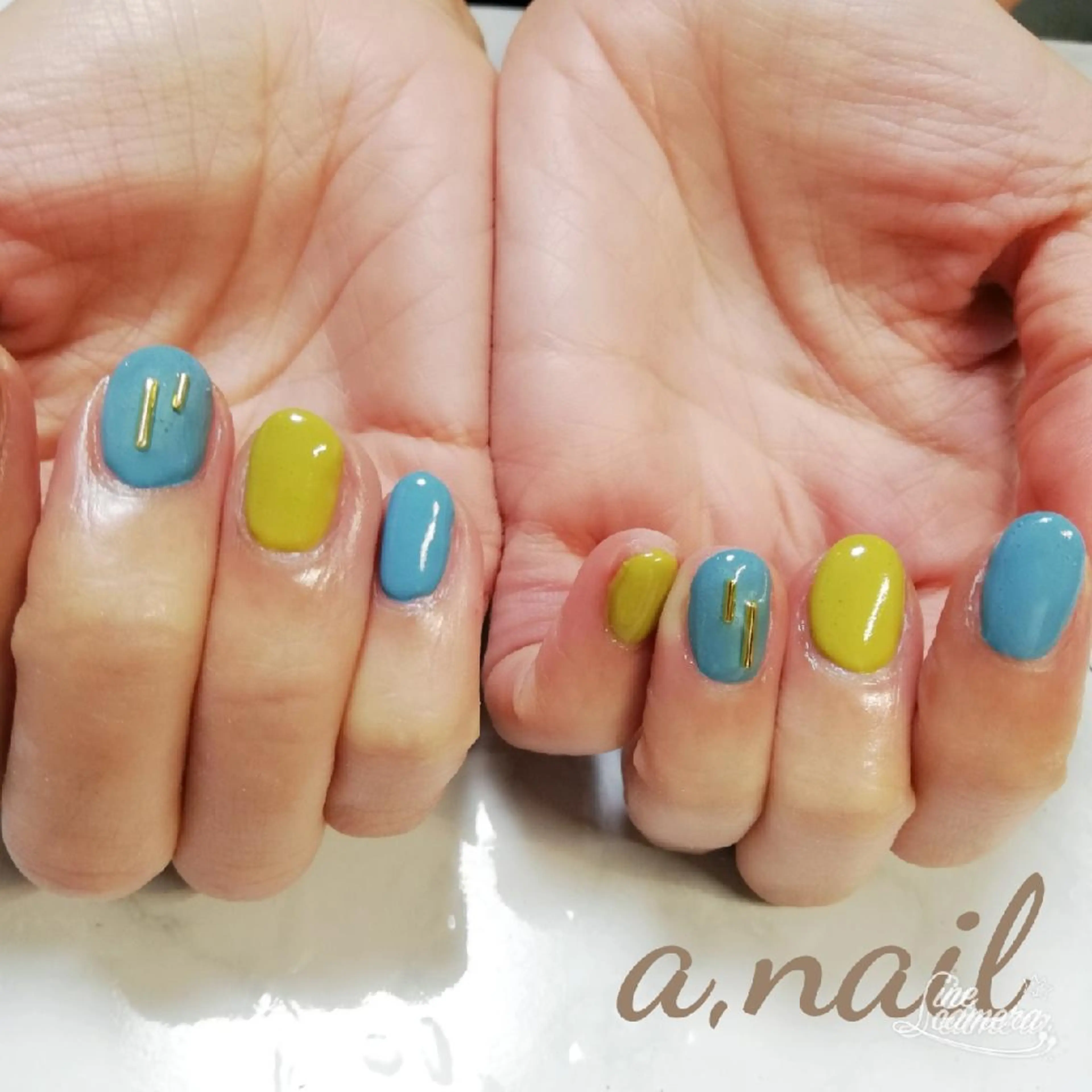 ネイル ストーンネイル ハンドネイル ネイルサロン エーネイルのネイルデザイン