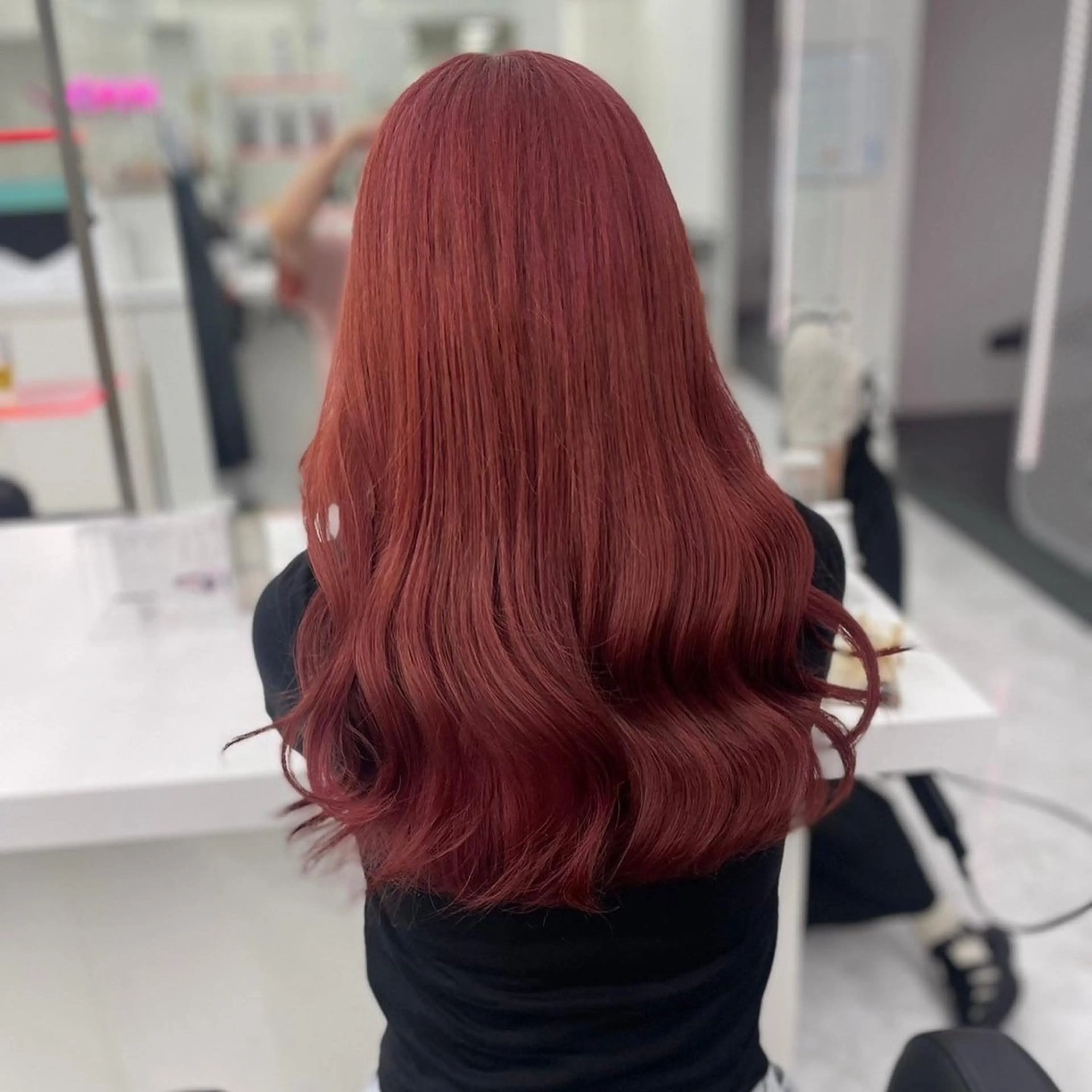 ロング カラー パーマ ヘアアレンジ メンズ キッズ ♥️韓国ヘア レイヤー♥️ゆりのヘアスタイル