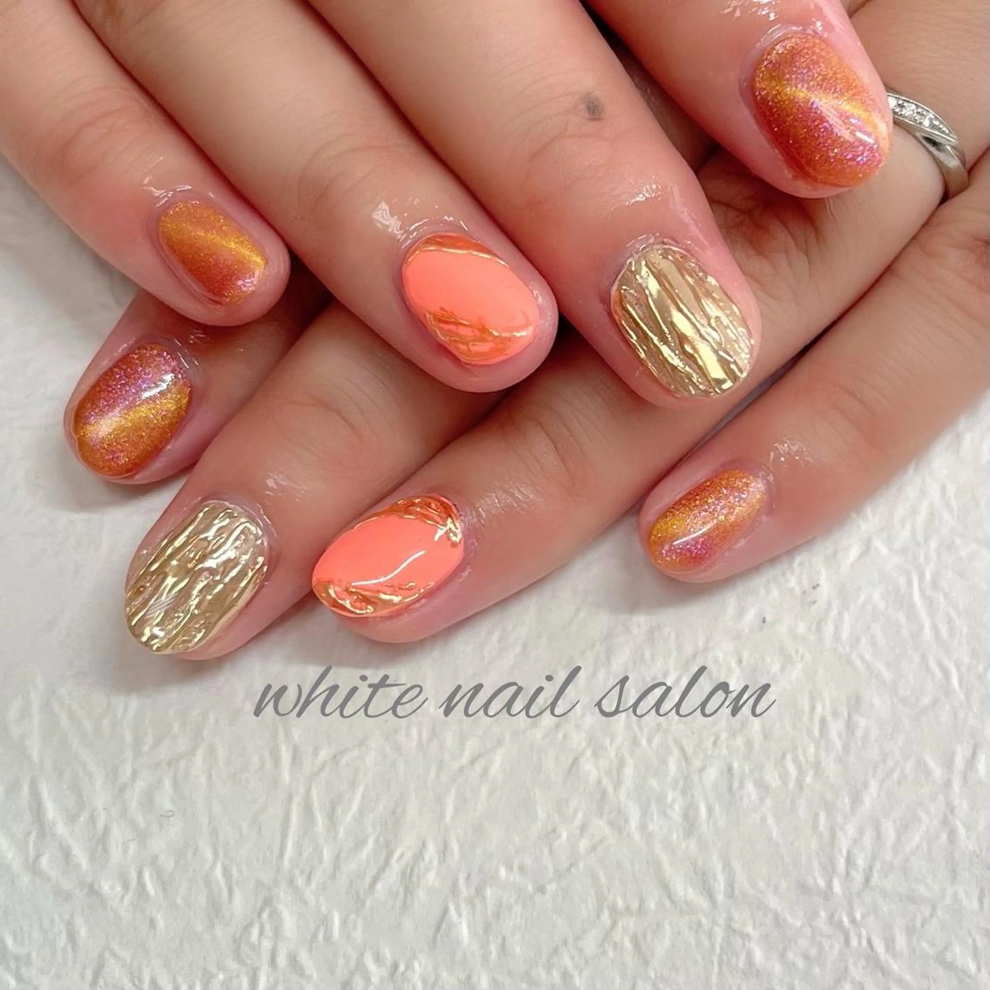 ネイル フットネイル ジェルネイル ハードジェル ラメ(グリッター) 持ち込み ハンドネイル white nail salonのネイルデザイン