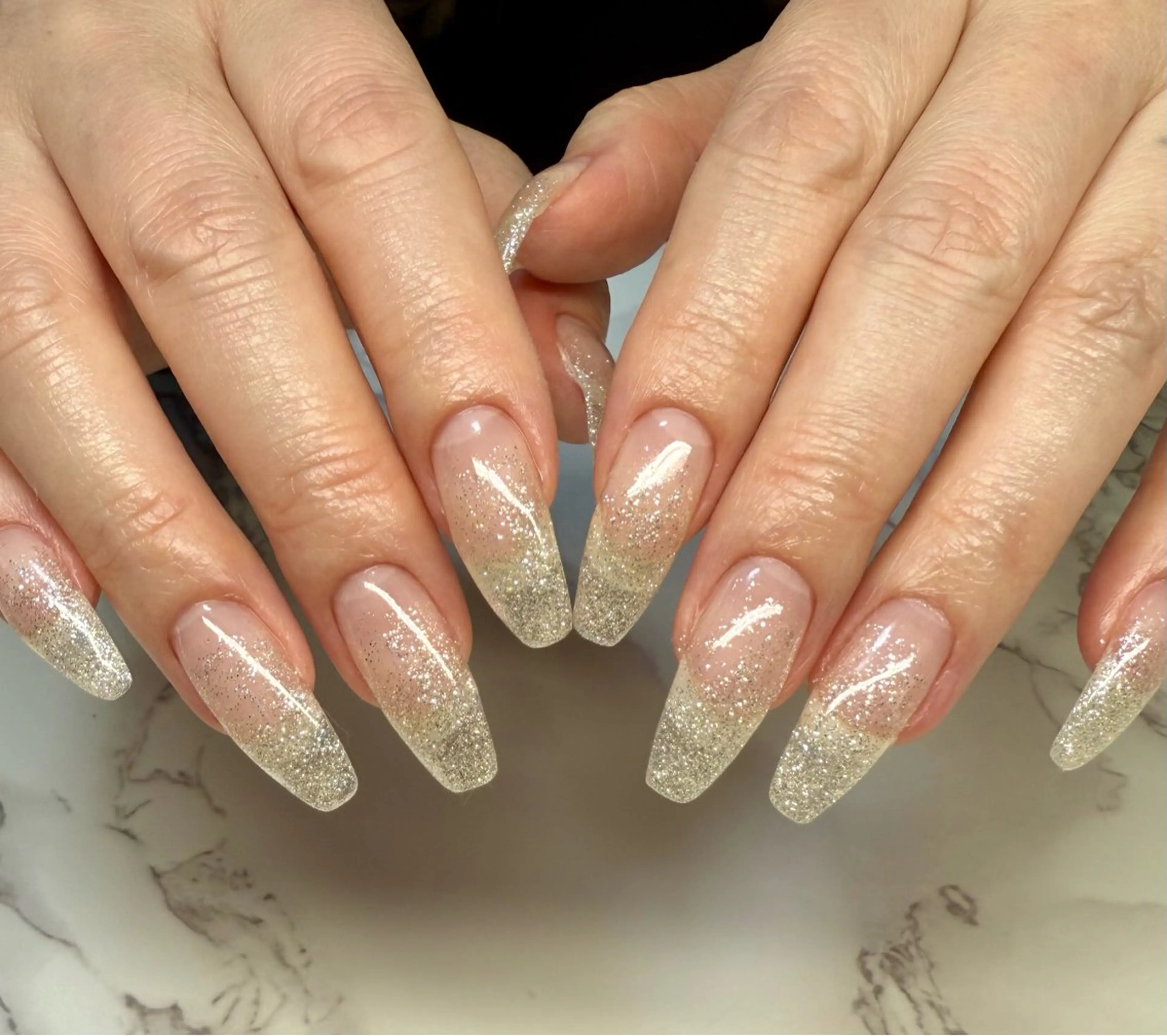 ネイル アートネイル チークネイル フレンチネイル キラキラネイル ラメ(グリッター) Mai’s nailのネイルデザイン