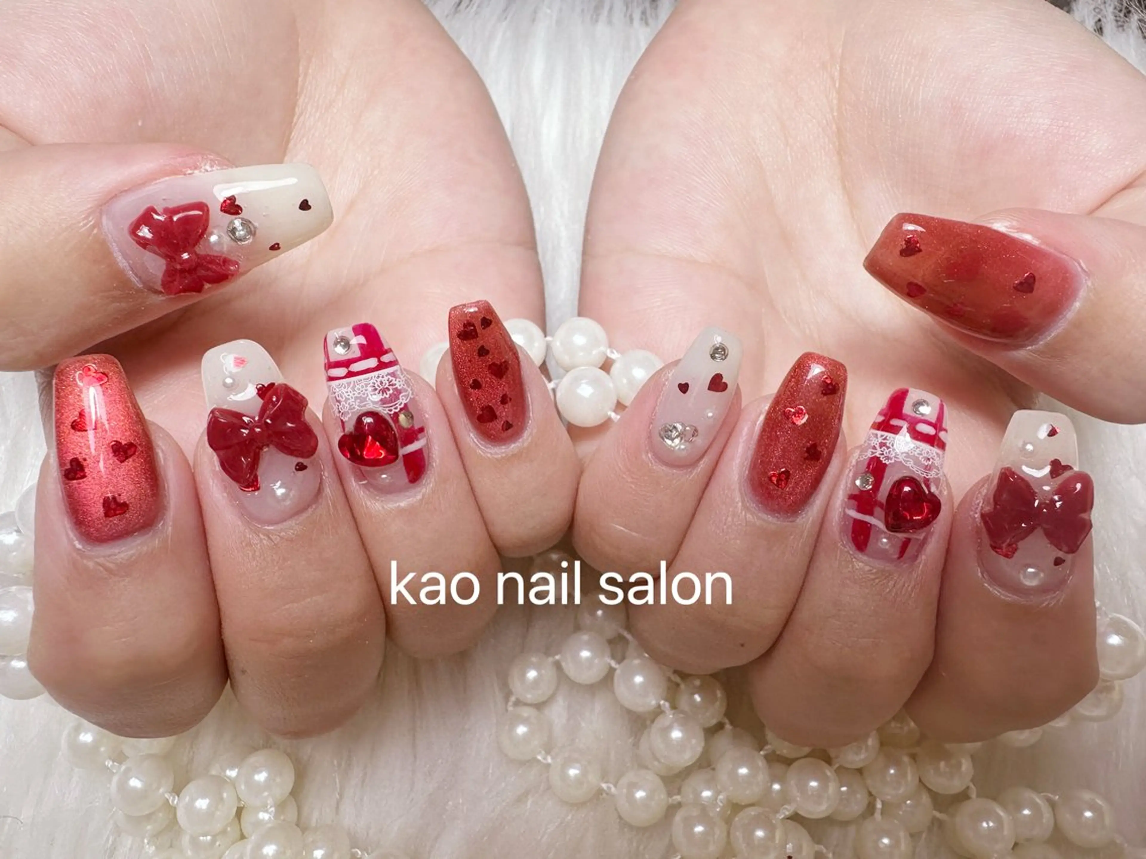 ネイル ハンドネイル kao nail マグネット/長さだしのネイルデザイン
