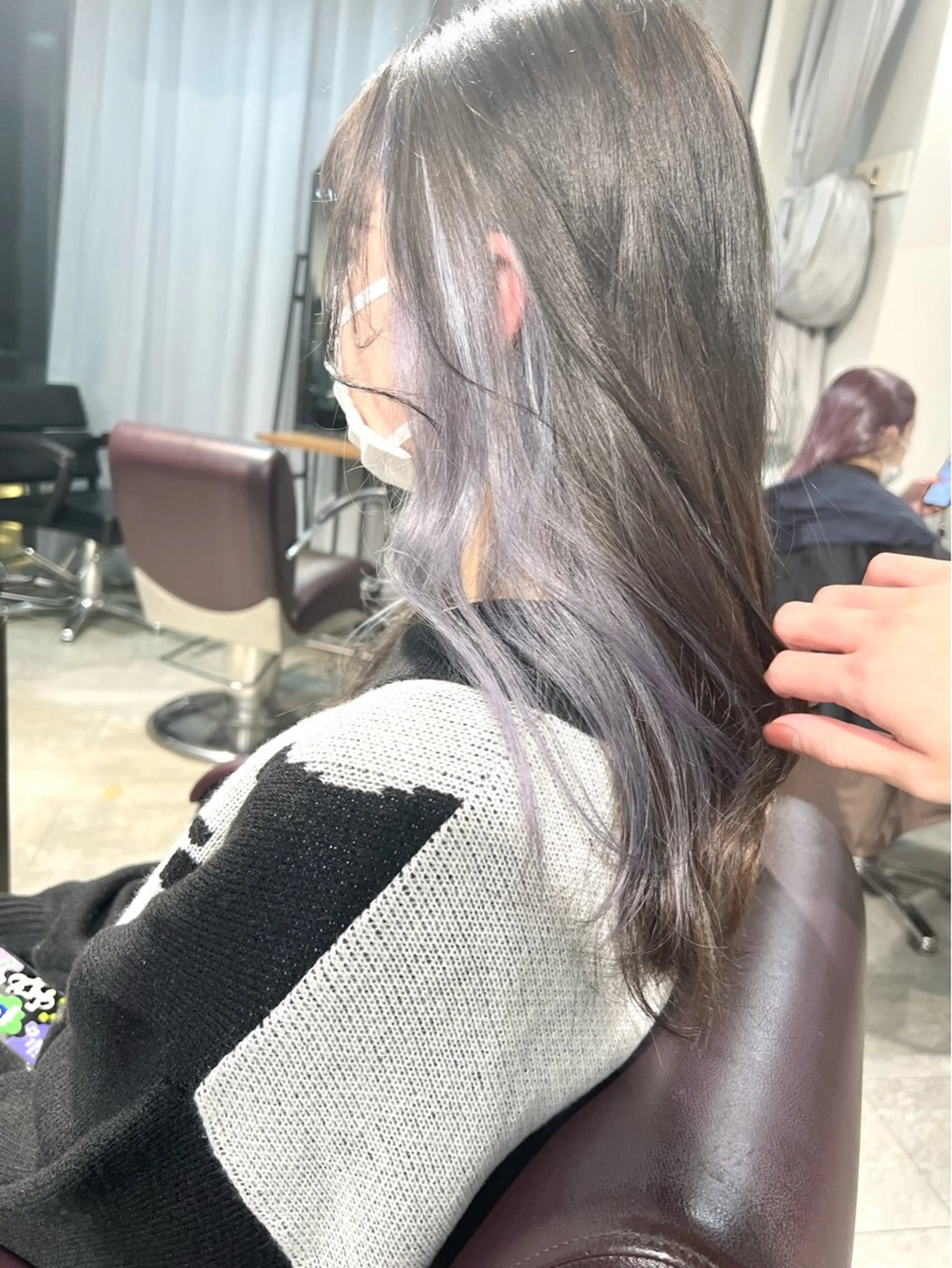 セミロング カラー ヘアカラー トリートメント ヘッドスパ ヘアセット 🌈インナーカラー ‘ショウマ’🌈のヘアスタイル