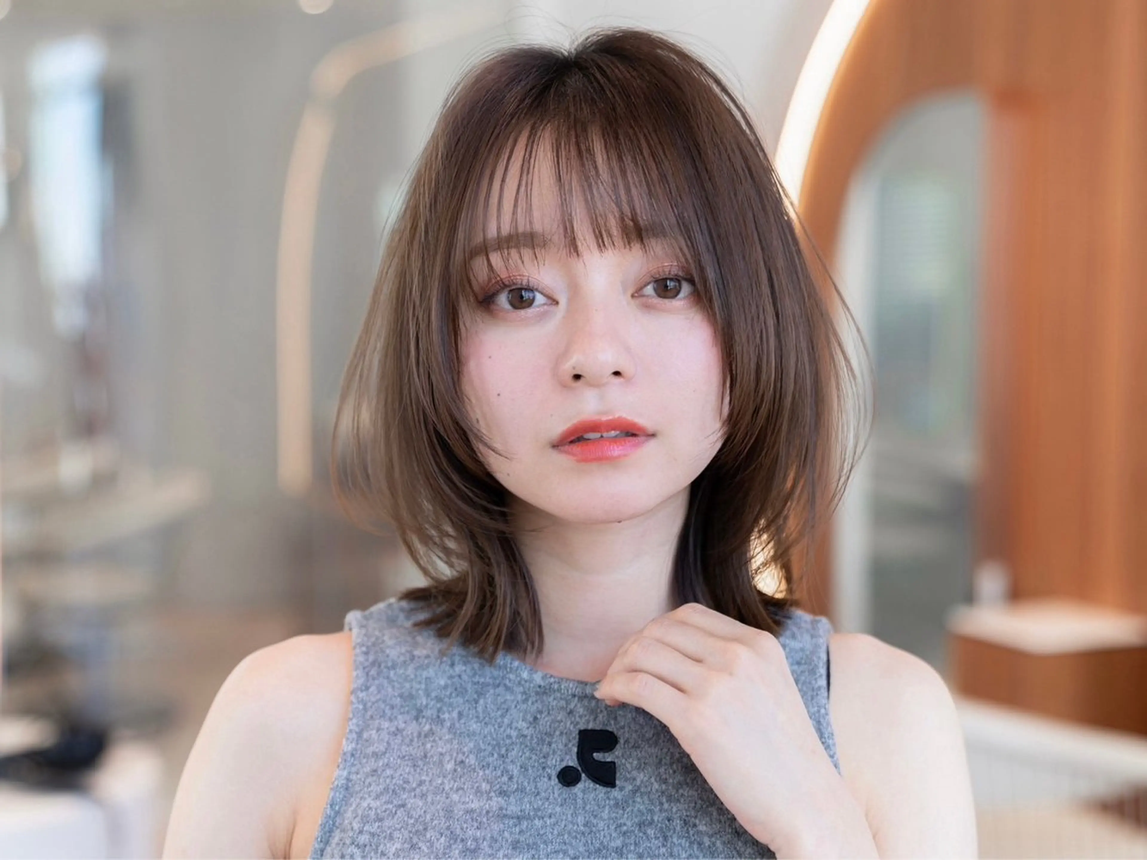 ミディアム カラー カット ヘアカラー トリートメント 🉐レイヤー/塩見 弘樹🉐渋谷のヘアスタイル