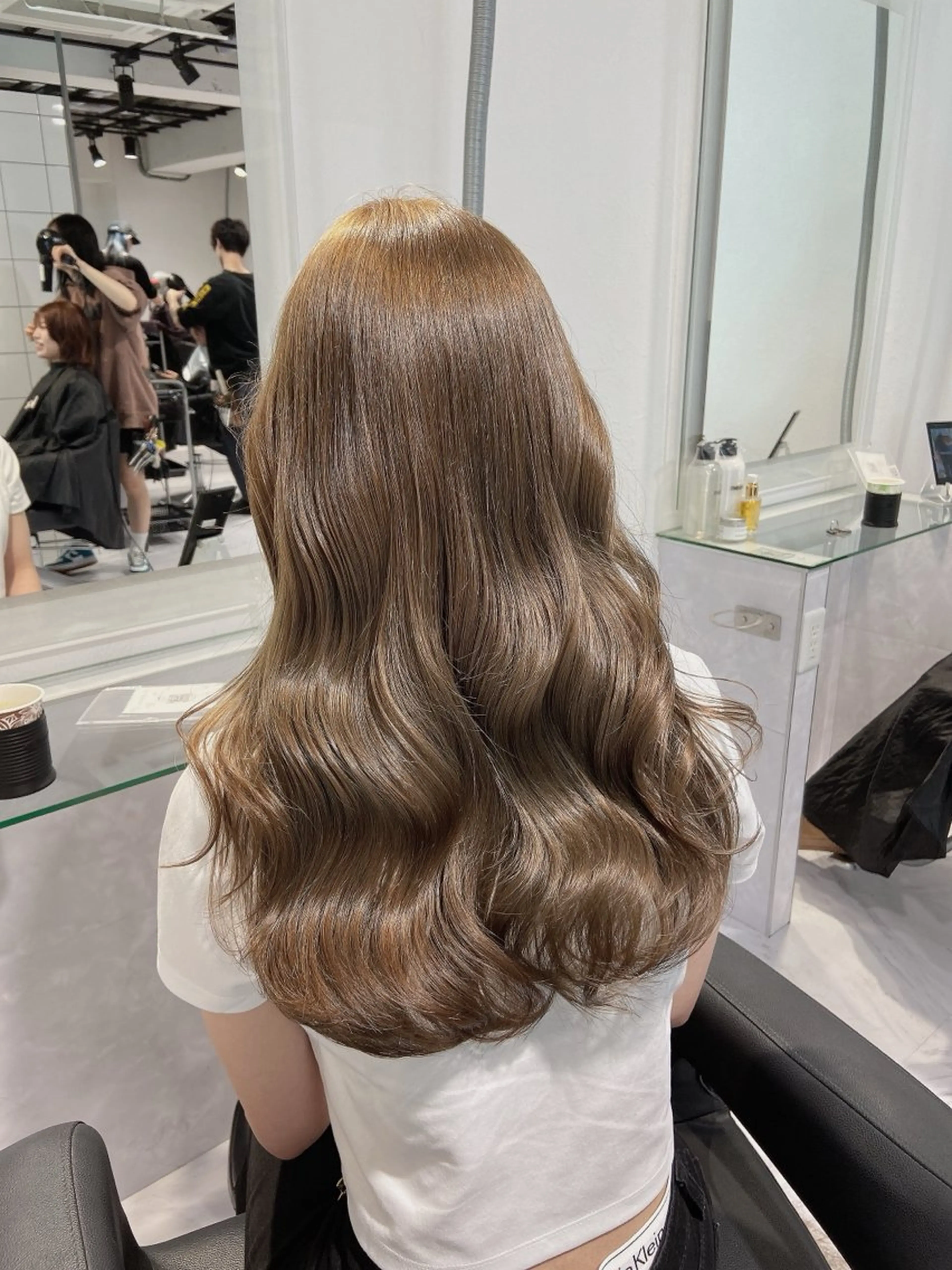 セミロング カラー ヘアカラー レイヤー✂︎赤み消し 髪質改善/井上健太のヘアスタイル