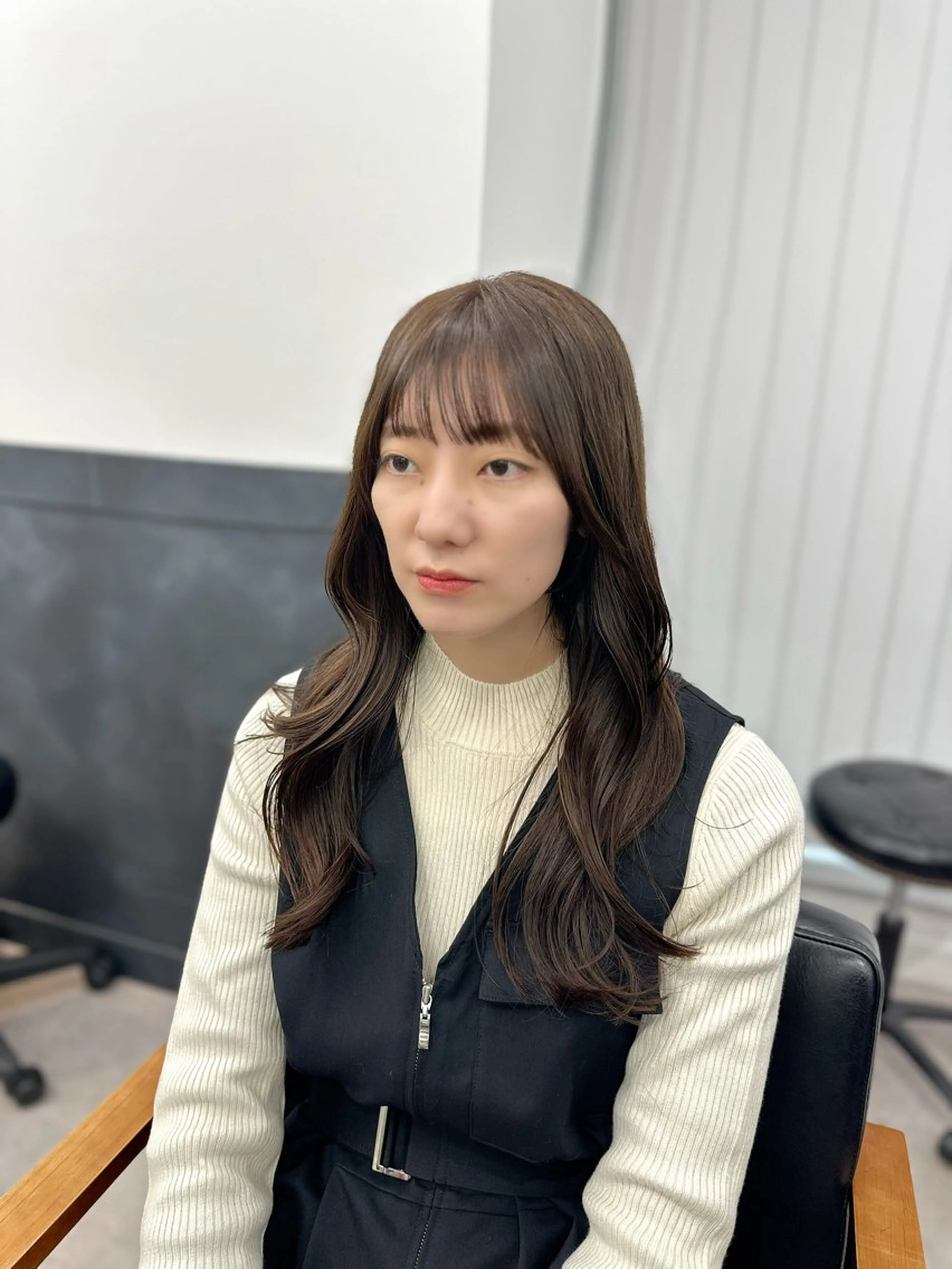 ロング カラー パーマ ヘアアレンジ メンズ キッズ レイヤーカット 🌿透け感カラーのヘアスタイル