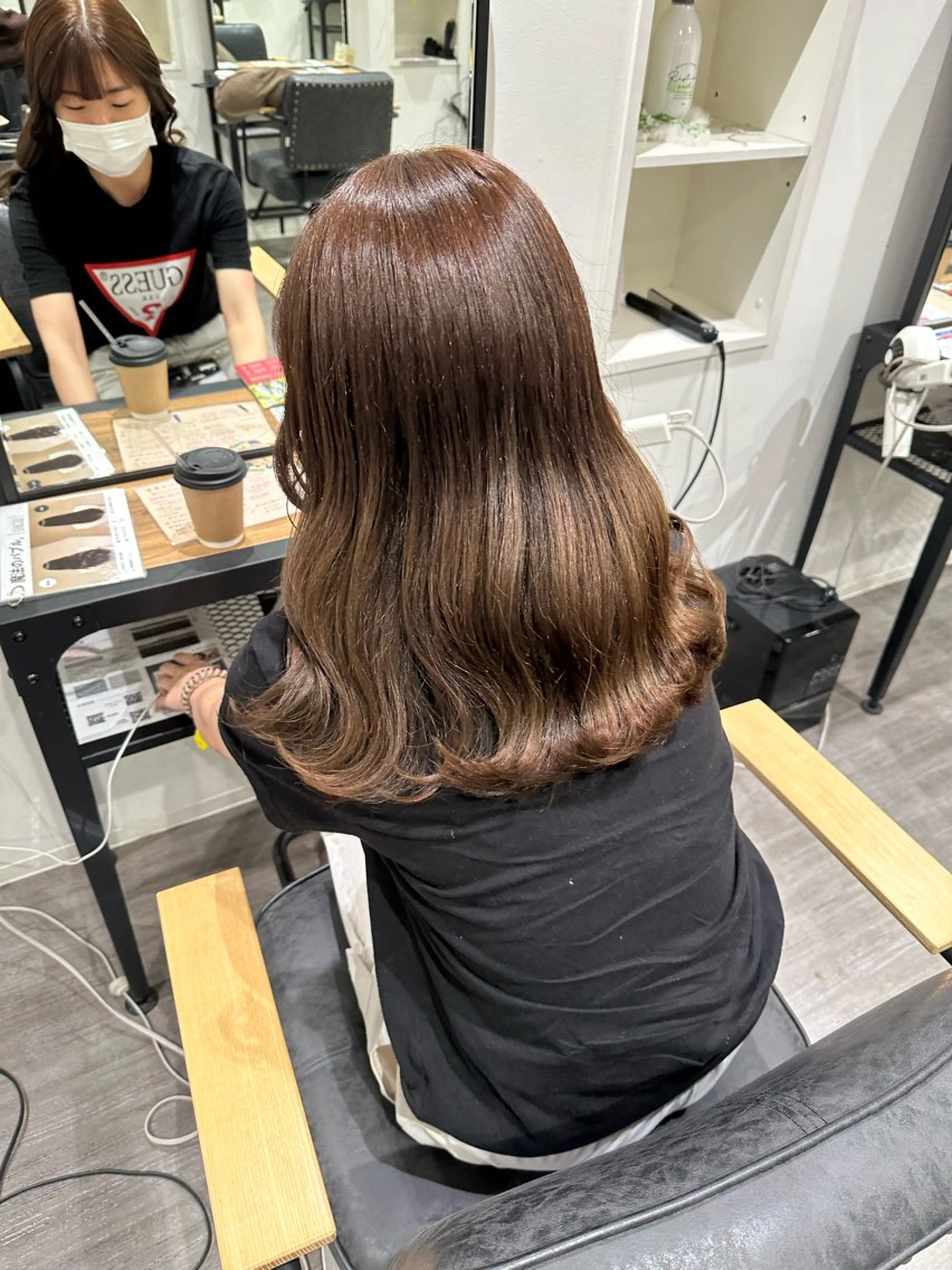 セミロング カラー アッシュ アッシュブラウン ブラウンカラー カット ヘアカラー トリートメント 艶髪レイヤー上田 紗也🇰🇷💗のヘアスタイル