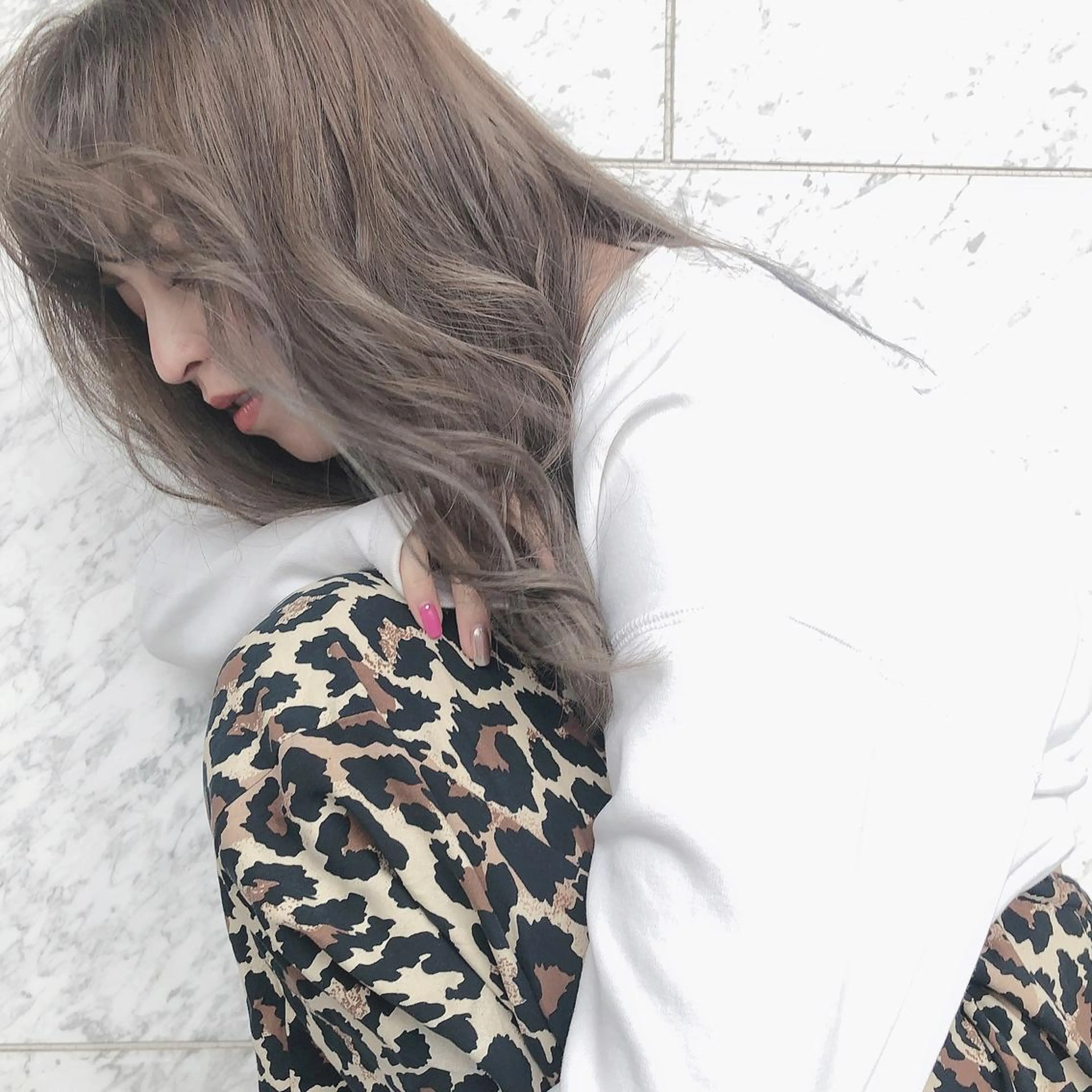 ロング カラー なかの たくみのヘアスタイル