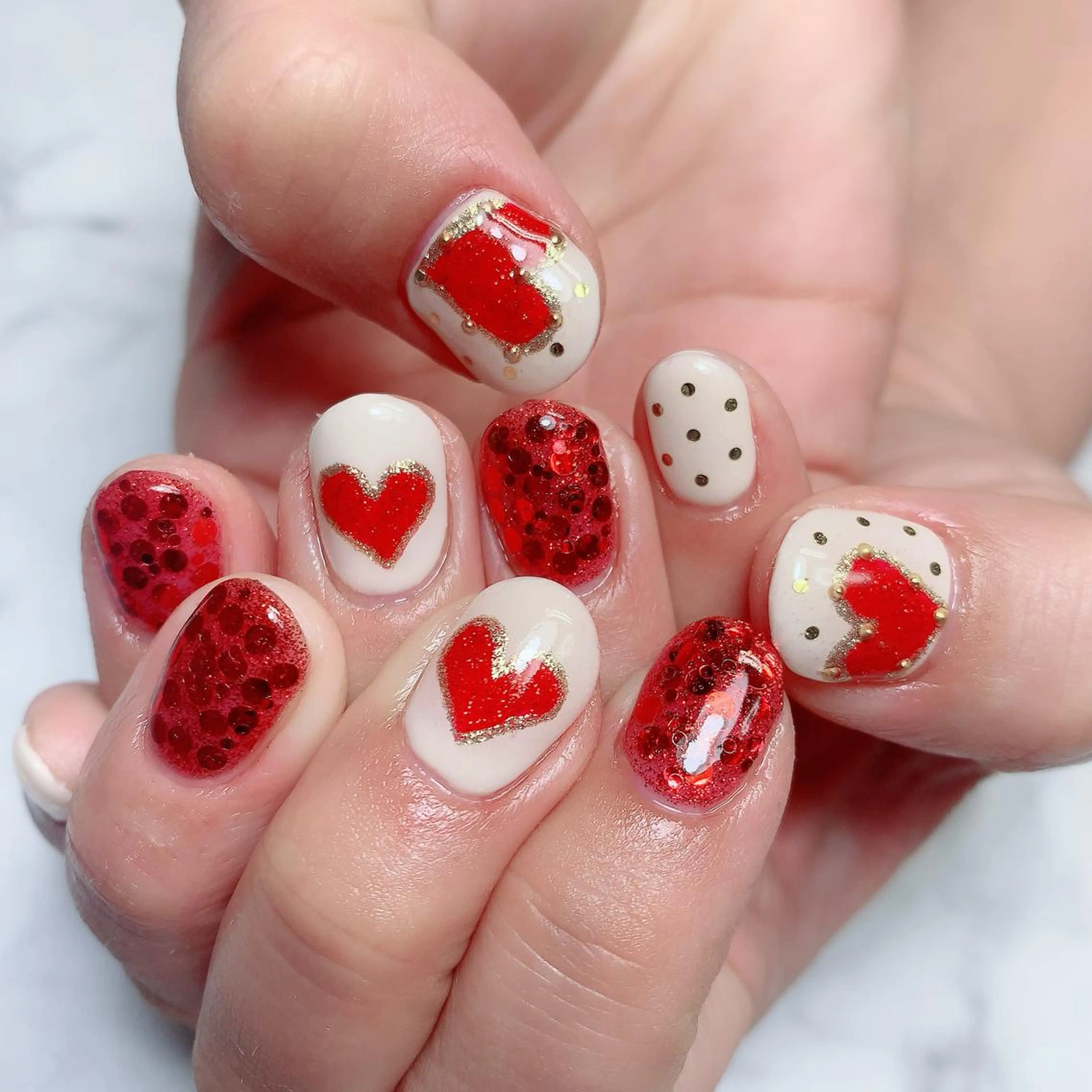 ネイル ハート es nailのネイルデザイン