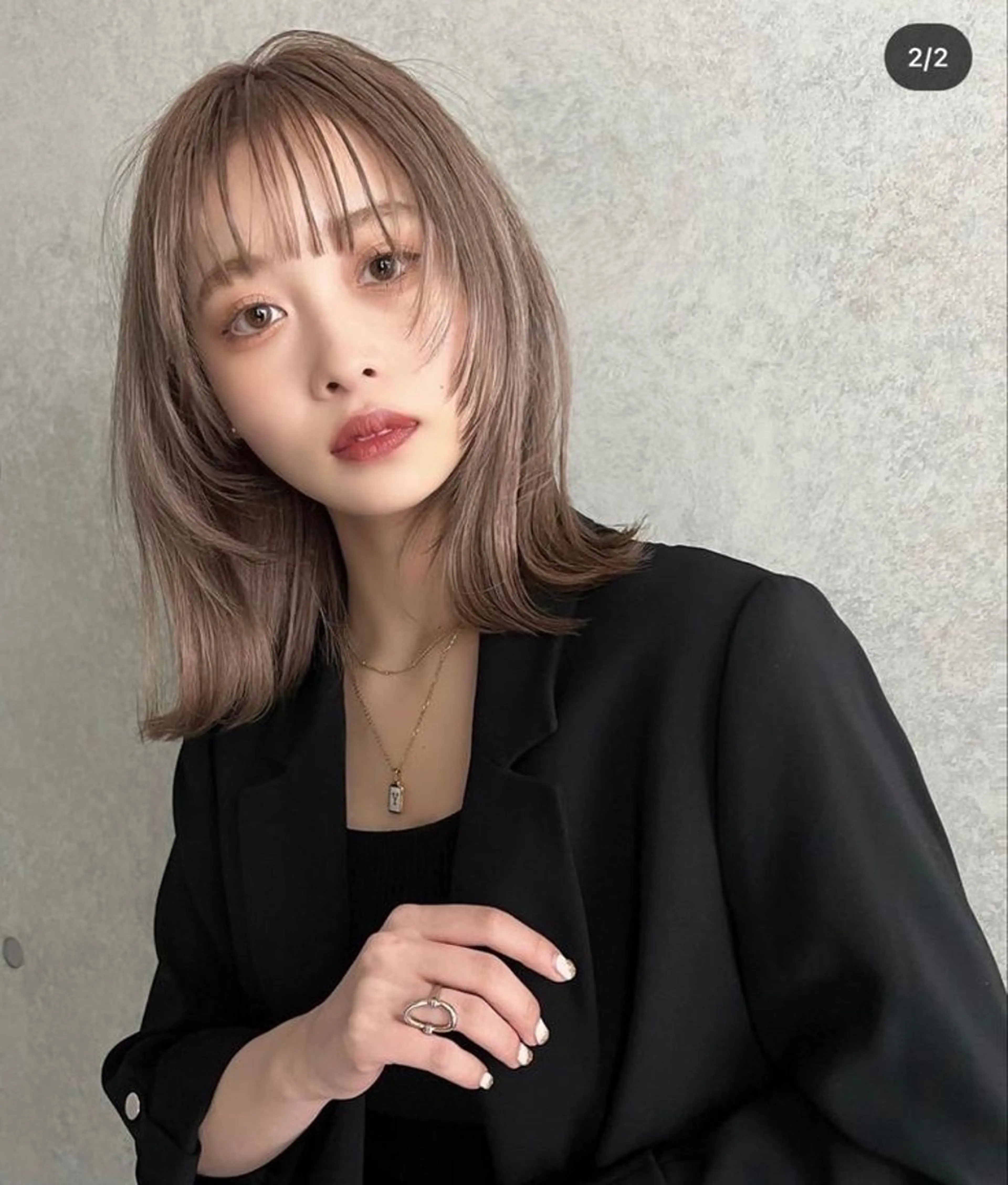 ミディアム レイヤーカット 宇野愛華∕ パーマスタイルのヘアスタイル